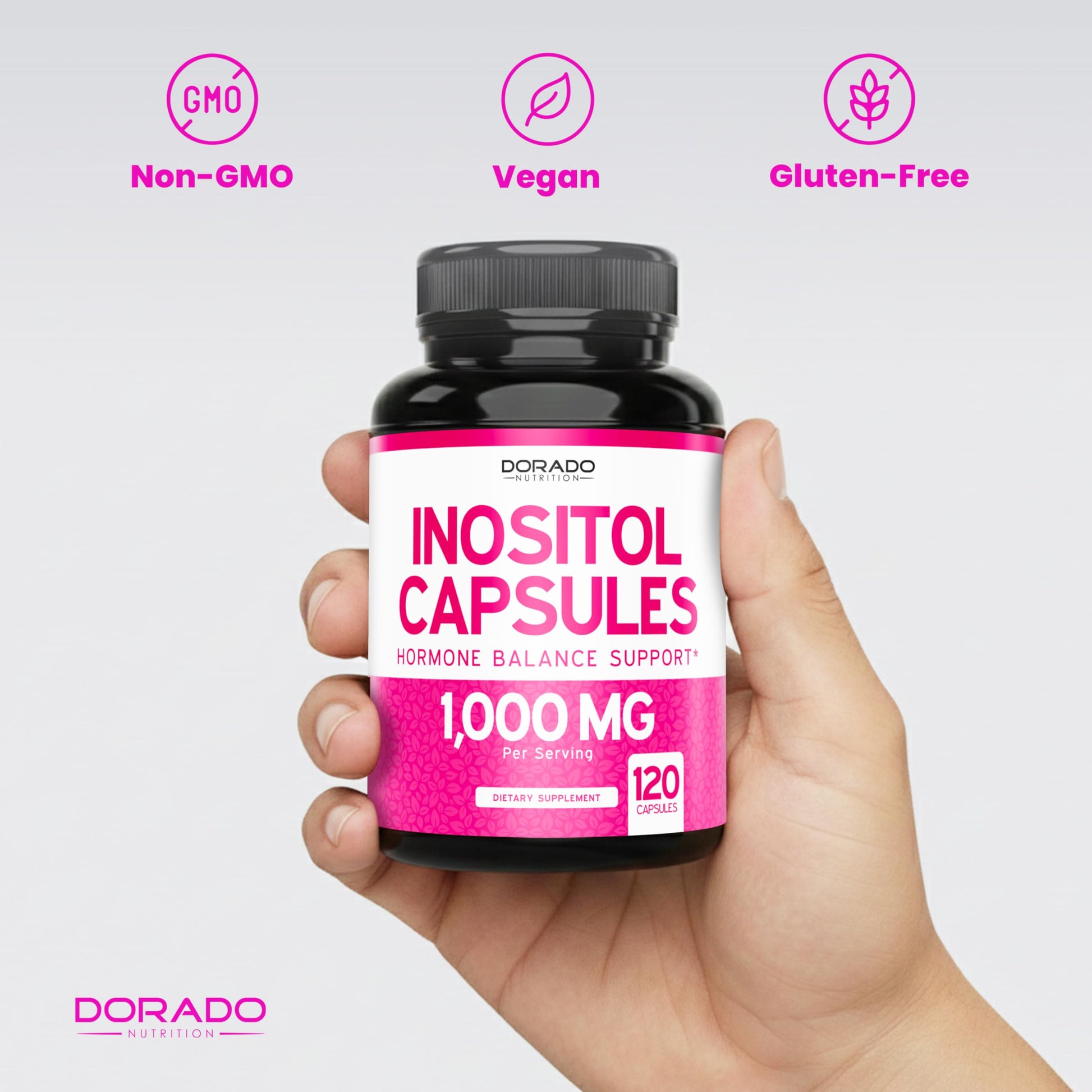 Inositol Capsules (Myo Inositol) (1000mg Per Serving 120 Capsules) Myo Inositol Supplement for Women Hormone Balance Support - Vegan Safe - Third Party Tested - Gluten Free & Made in USA (120 Count) DORADO NUTRITION buy supplements canada