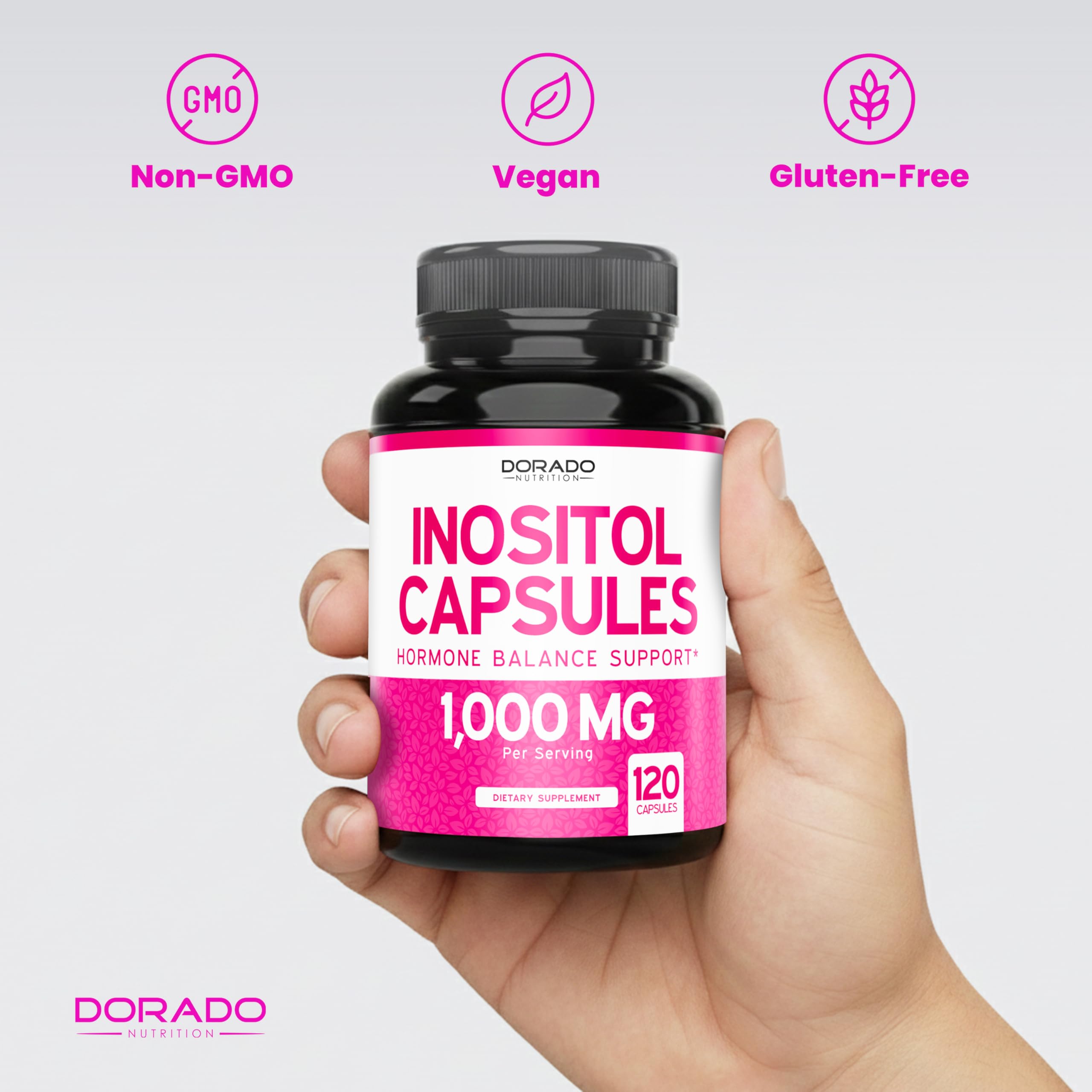 Inositol Capsules (Myo Inositol) (1000mg Per Serving 120 Capsules) Myo Inositol Supplement for Women Hormone Balance Support - Vegan Safe - Third Party Tested - Gluten Free & Made in USA (120 Count) DORADO NUTRITION buy supplements canada
