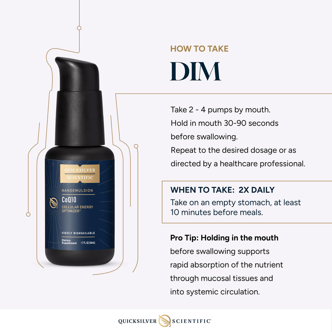 Quicksilver Scientific Nanoemulsified DIM - Liposomal DIM Supplement to Support Healthy Hormone Balance for Women & Men - Soy-Free Detox & Immune Support (1.7oz / 50ml) Quicksilver Scientific buy supplements canada