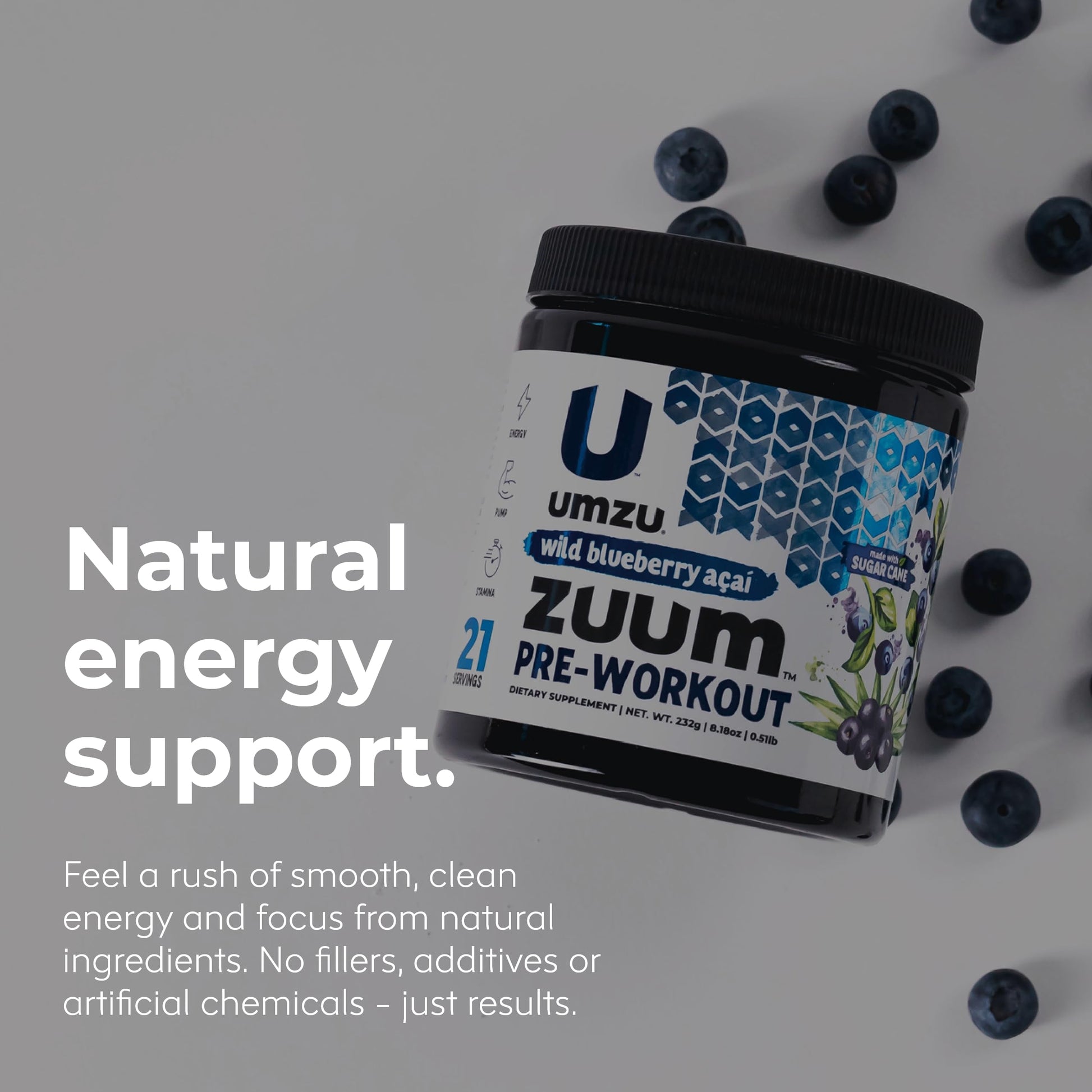 UMZU Zuum Pre-Workout Wild Blueberry Acai UMZU buy supplements canada