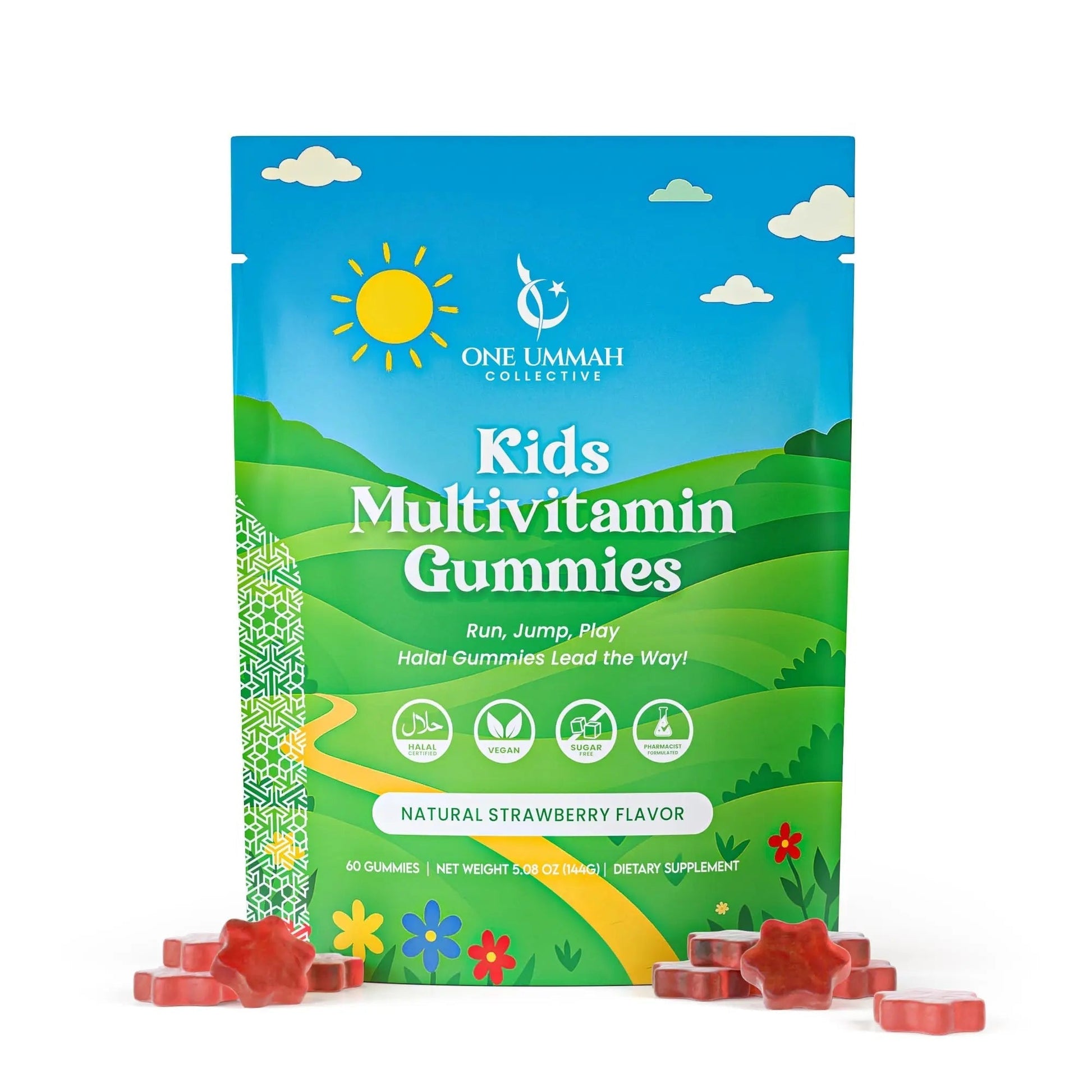 Halal Certified Kids Multivitamin Gummies - Sugar Free, Easy Digestion & High Absorption - Packed with Essential Nutrients One Ummah buy supplements canada