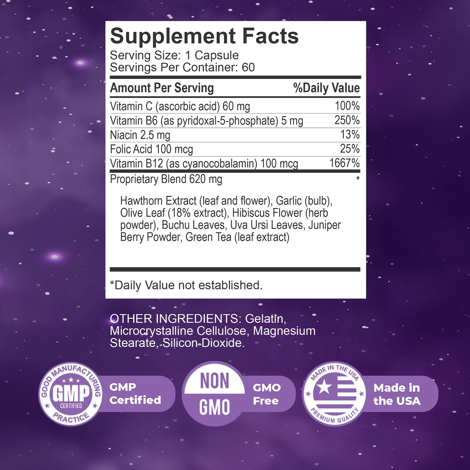Nature’s NutriWave Sonus Complete – Natural Daily Formula with Vitamin C, B6, B12 & Folic Acid – Non-GMO, Easy to Use, GMP Certified – 60 Capsules, 1 Month Supply Nature’s NutriWave buy supplements canada