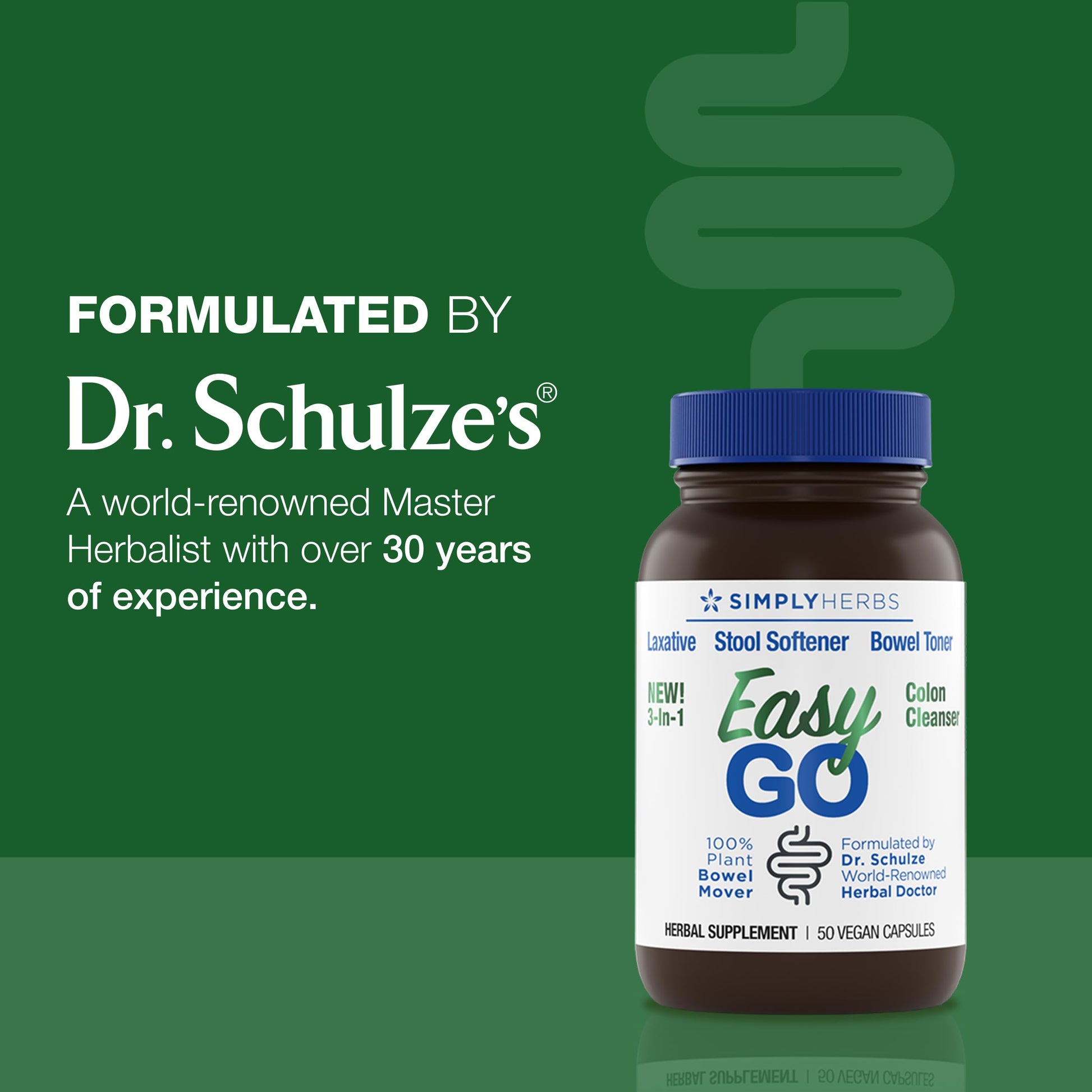 Simply Herbs Easy Go Bowel Mover - Adult Cleansing Supplement for Colon Health Support - Bowel Movement Aid - Stool Softener - Daily-Use Laxative - Plant-Based Ingredients - Vegan - 50 Count Dr. Schulze's buy supplements canada