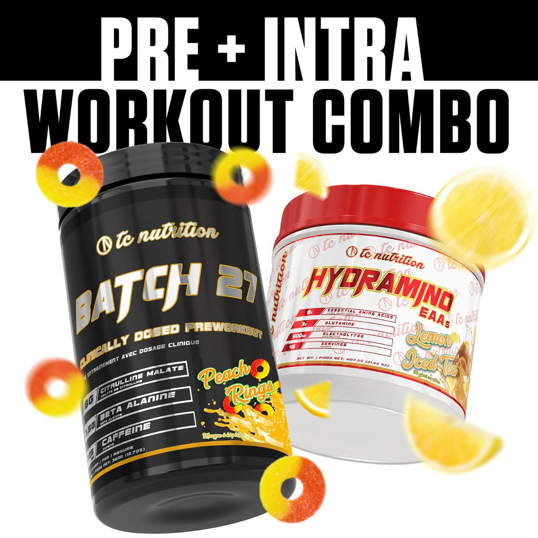 Batch 27 Pre Workout Powder - 8g Citrulline, 3.5g Beta Alanine, 2.5g Betaine, 325mg Caffeine TC Nutrition buy supplements canada