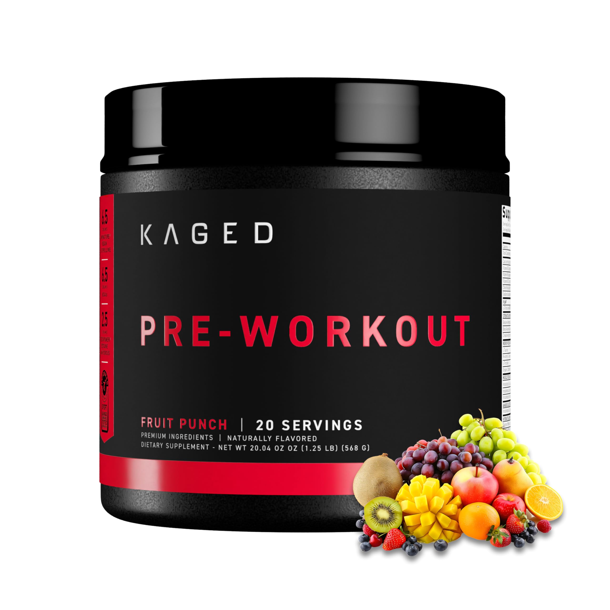 Kaged Stimulant Free Pre Workout Powder | Fruit Punch | Pre-Kaged | Formulated with Creatine, Beta Alanine | No Jitters | 20 Servings Kaged buy supplements canada