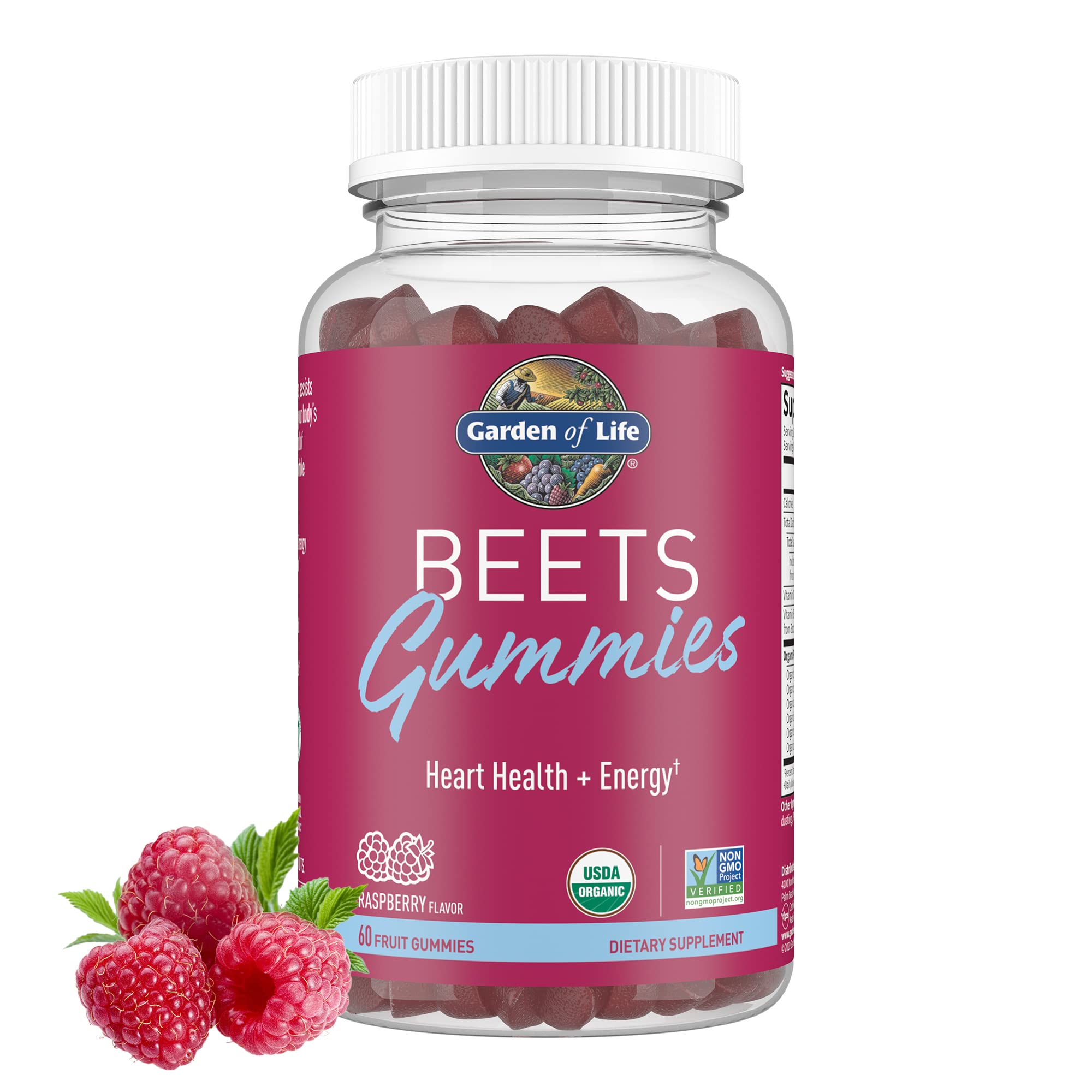 Garden of Life Organic Beet Root Gummies Made from Pectin with Antioxidants, Vitamin C, Vitamin D & B12 for Heart Health & Energy – BEETS Gummies – Vegan, Gluten Free, Non GMO, Raspberry, 30 Servings Garden of Life buy supplements canada