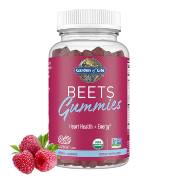 Garden of Life Organic Beet Root Gummies Made from Pectin with Antioxidants, Vitamin C, Vitamin D & B12 for Heart Health & Energy – BEETS Gummies – Vegan, Gluten Free, Non GMO, Raspberry, 30 Servings Garden of Life buy supplements canada