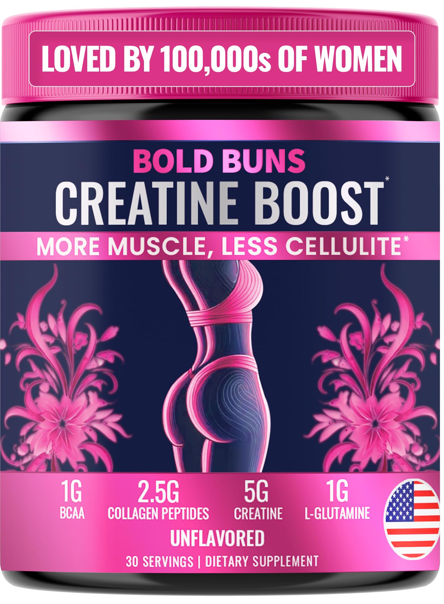 Bold Buns Creatine for Women – Booty Builder Supplement with Collagen & BCAA – Supports Muscle Development, Post-Workout Recovery, Skin Elasticity Bold Buns buy supplements canada