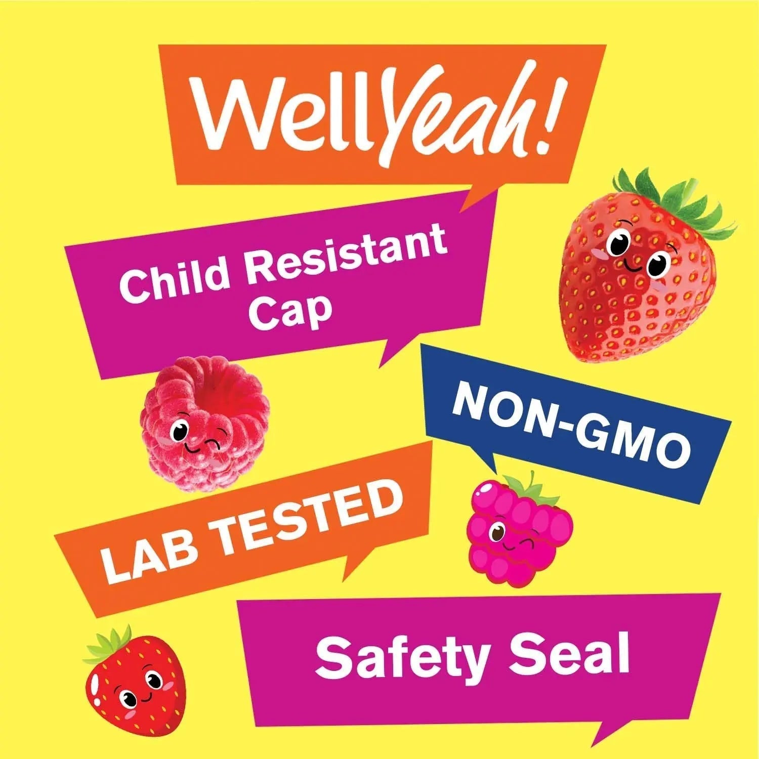 WellYeah Kids Multivitamin Gummies | Vitamin C, D3, E, A, B6, B12, Biotin, Zinc, Folic Acid, Iodine, and Niacin | Immune and Energy Support WellYeah buy supplements canada