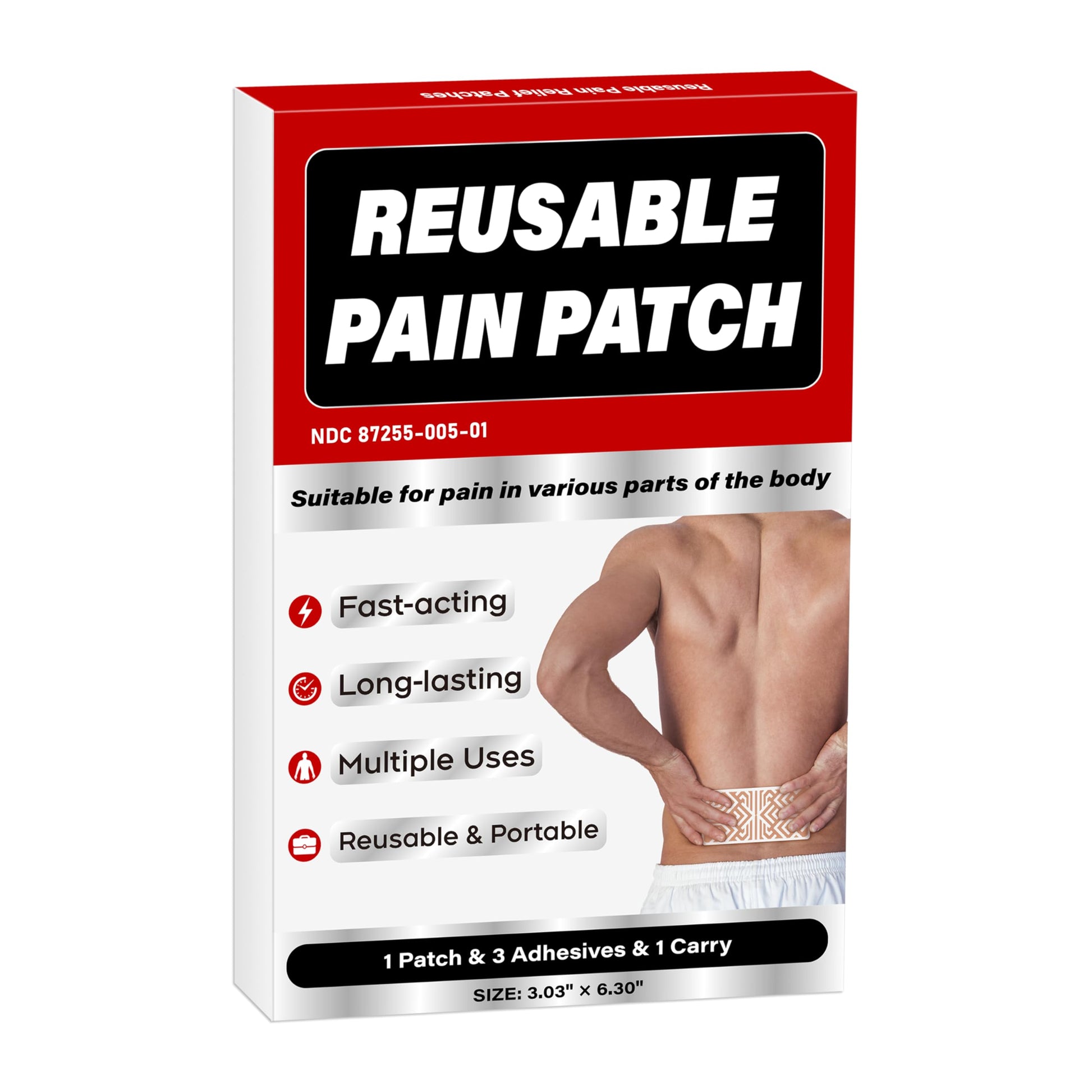 XAYIUIYAX Menthol Pain Patches, Cooling Pain Relief for Sore Muscle Relief - Includes 3 Adhesives, 1 Patch & 1 Carry Case - Relief Back, Shoulder & More - 3.03" × 6.30"-0317 XAYIUIYAX buy supplements canada