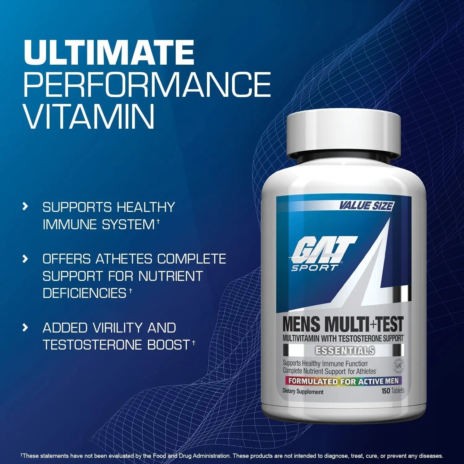 GAT SPORT Men's Multi + Test, Premium Multivitamin Tablets (150 Count) GAT SPORT buy supplements canada