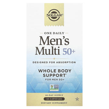 Solgar One Daily Men's Multi 50+ Whole Body Support for Men 50 and Older Highly Absorbable Delayed Release Heart, Energy Solgar buy supplements canada