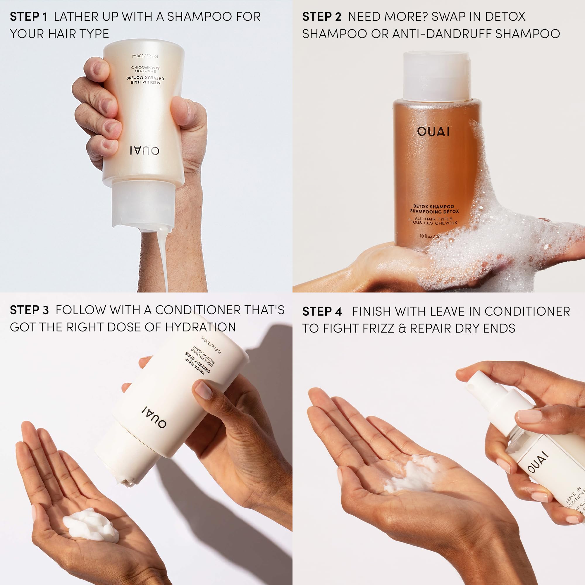 OUAI Leave In Conditioner & Heat Protectant for Hair - Prep Hair for Styling or Use as Detangling Spray to Fight Frizz & Flyaways - No Parabens, Sulfates or Phthalates (4.7 oz) OUAI buy supplements canada