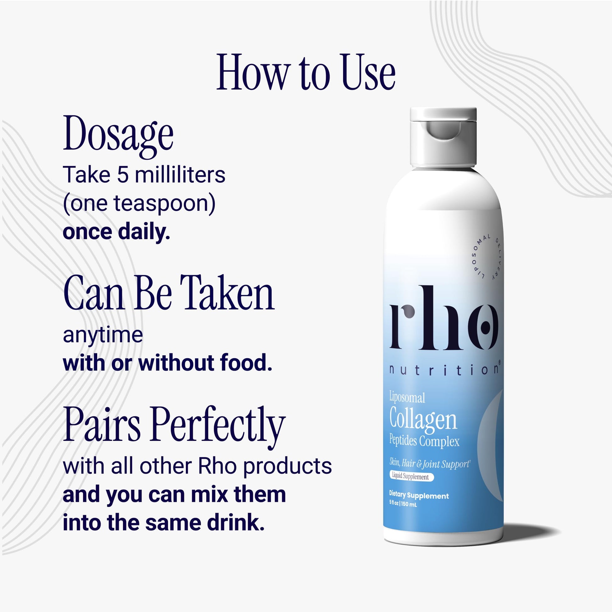 Rho Nutrition Liposomal Collagen Peptides - High-Absorption Liquid Collagen Supplement - Supports Skin Elasticity, Joint Health Rho Nutrition buy supplements canada