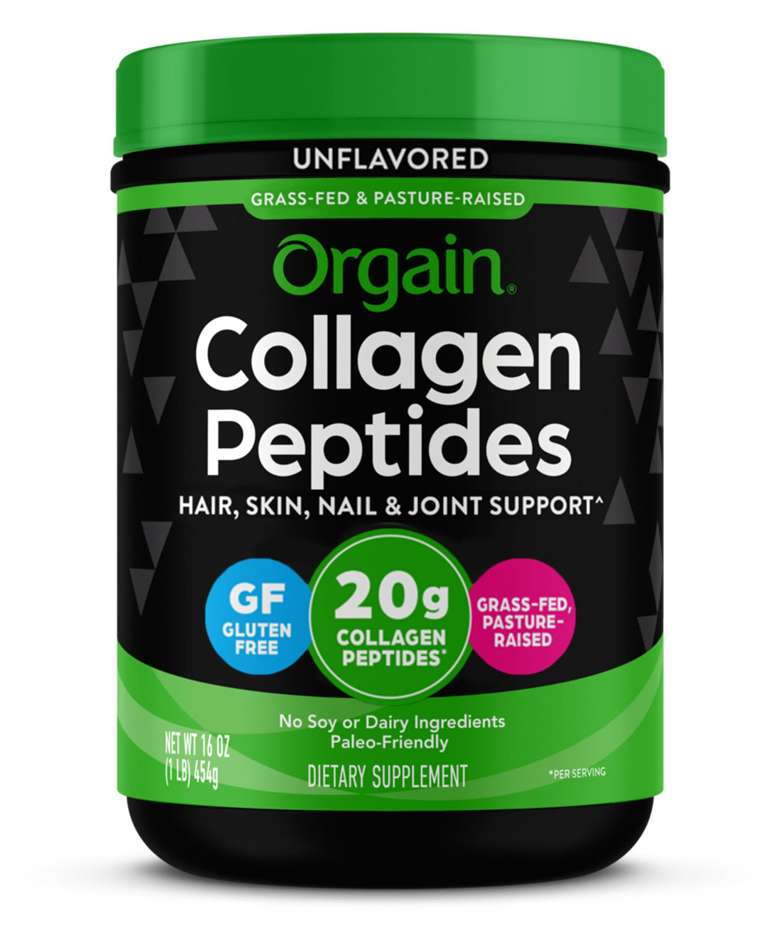 Orgain Hydrolyzed Collagen Peptides Powder, 20g Grass Fed Collagen - Hair, Skin, Nail Orgain buy supplements canada