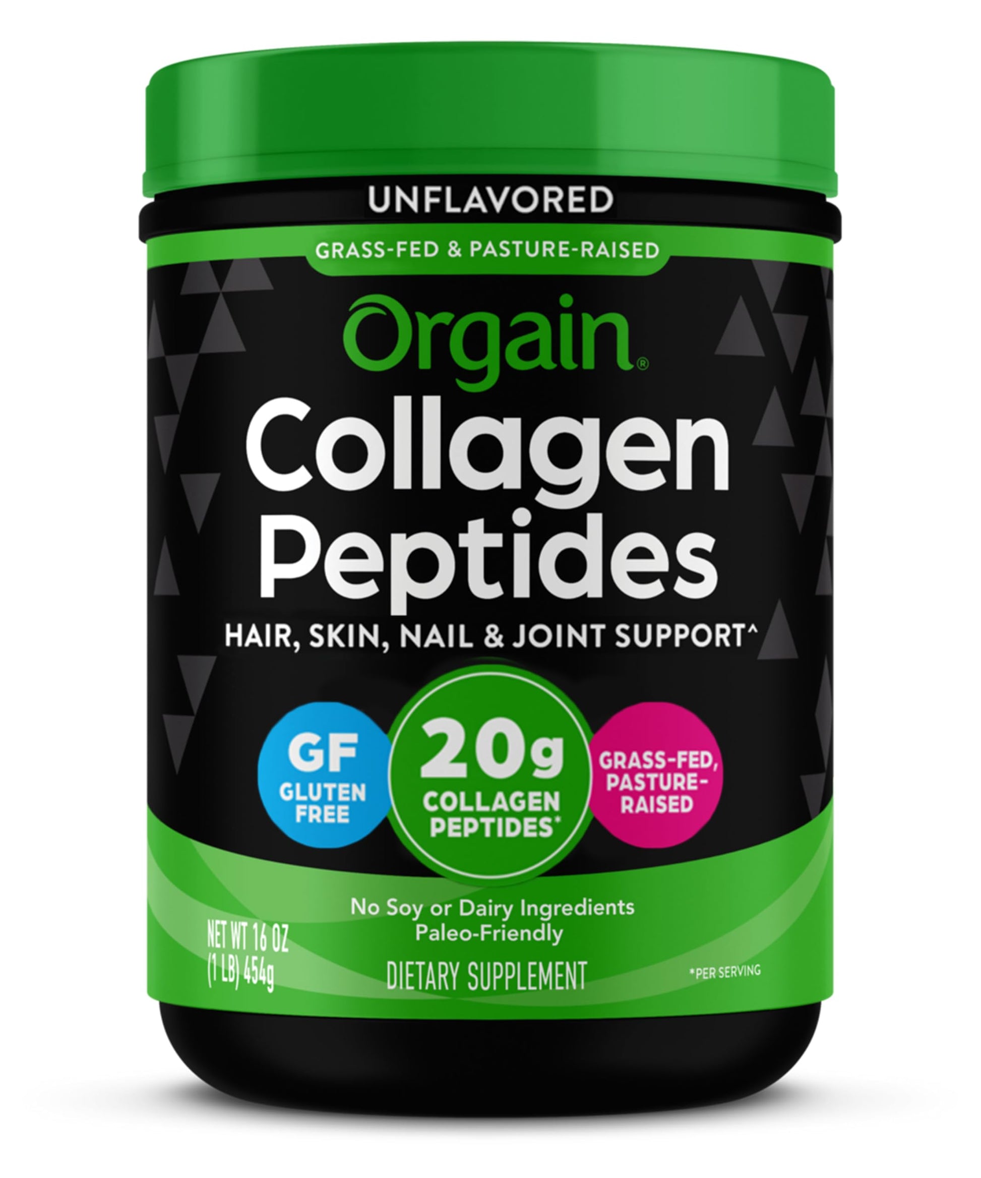 Orgain Hydrolyzed Collagen Peptides Powder, 20g Grass Fed Collagen - Hair, Skin, Nail Orgain buy supplements canada
