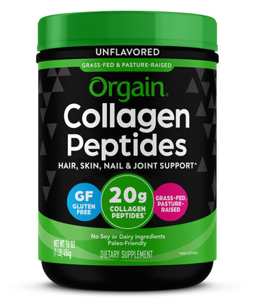 Orgain Hydrolyzed Collagen Peptides Powder, 20g Grass Fed Collagen - Hair, Skin, Nail Orgain buy supplements canada