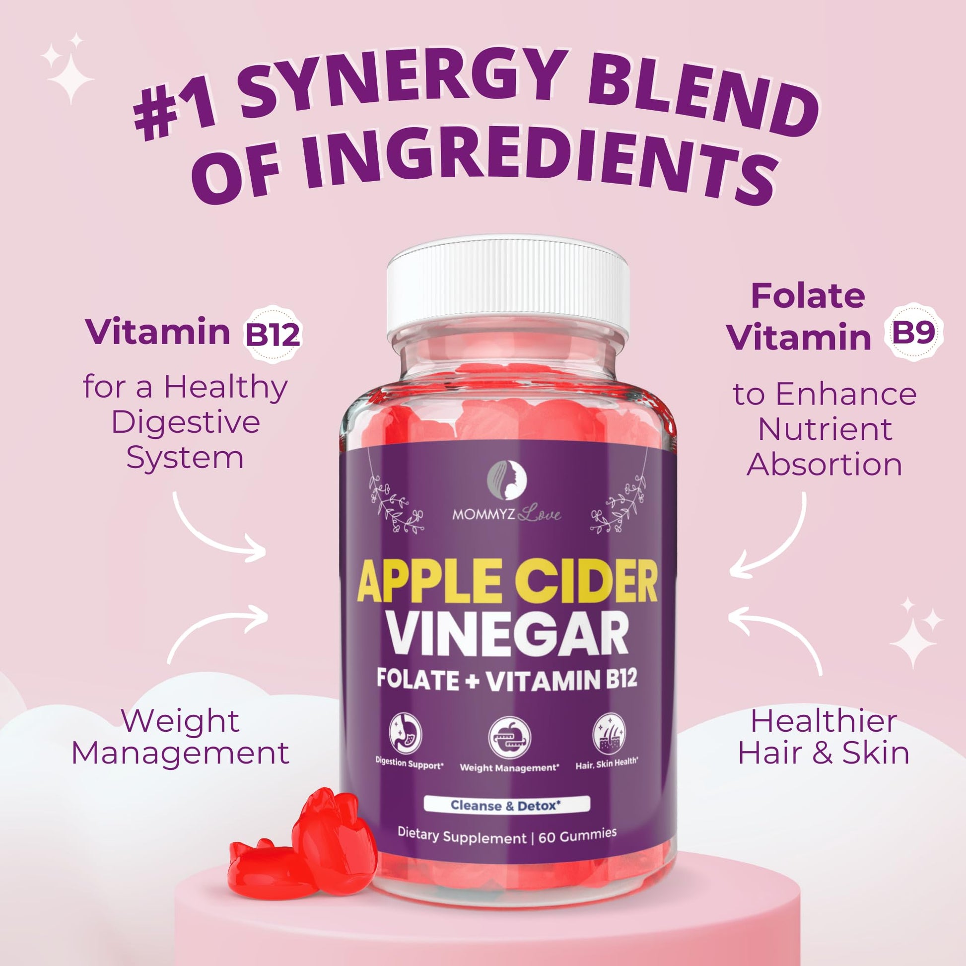 Probiotics for Vaginal Probiotics for Vaginal Odor Control, Balanced PH Levels Plus Apple Cider Vinegar Gummies Mommyz Love buy supplements canada