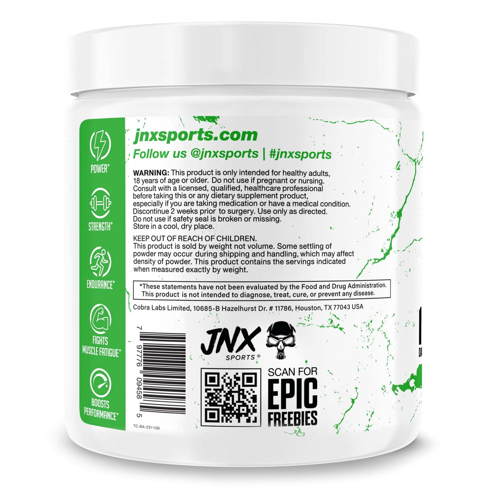 JNX SPORTS The Curse! Beta Alanine Powder - Unflavored, 100 Servings, 3g per Serving JNX SPORTS buy supplements canada
