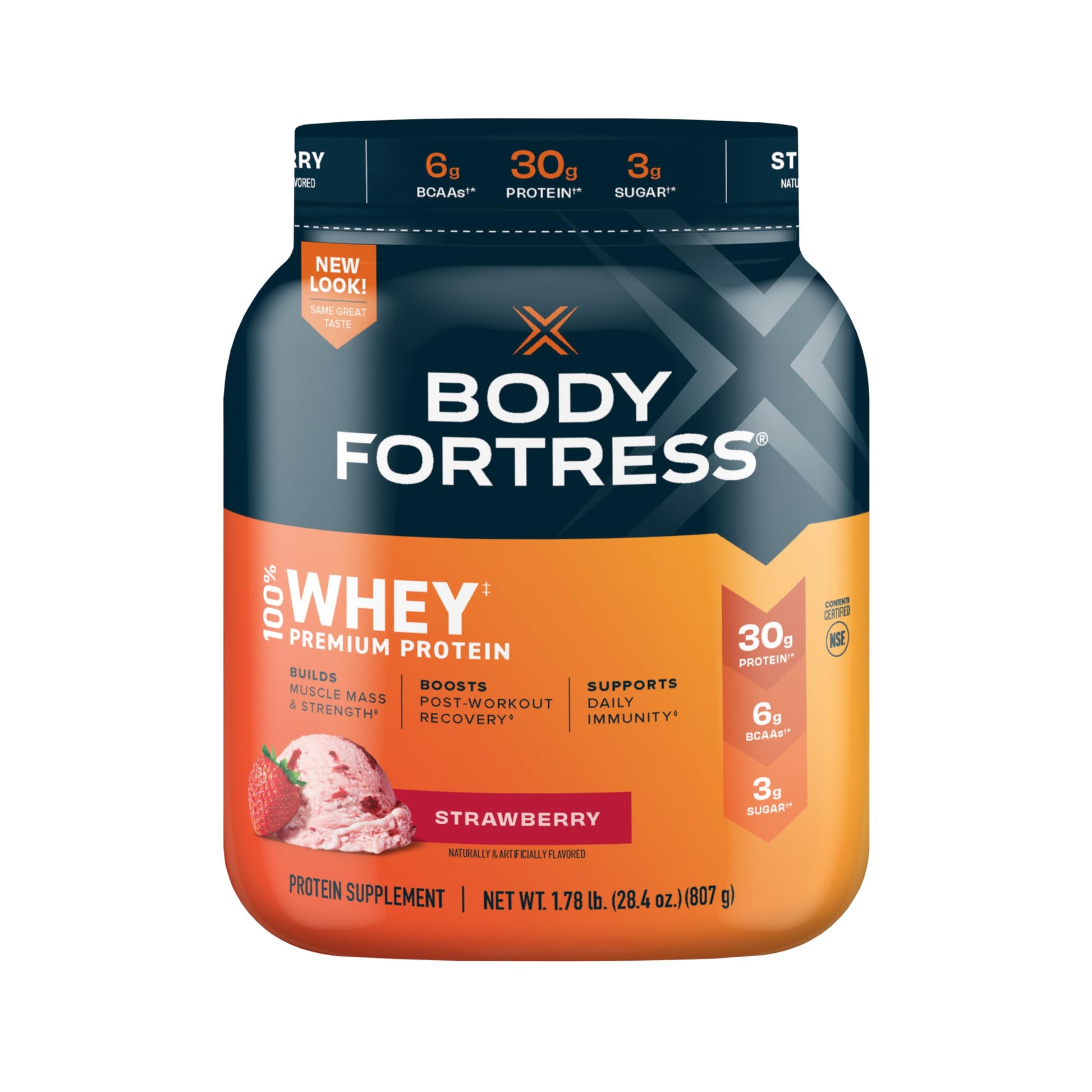 Body Fortress 100% Whey, Premium Protein Powder, Strawberry, 1.78lbs Packaging May Body Fortress buy supplements canada