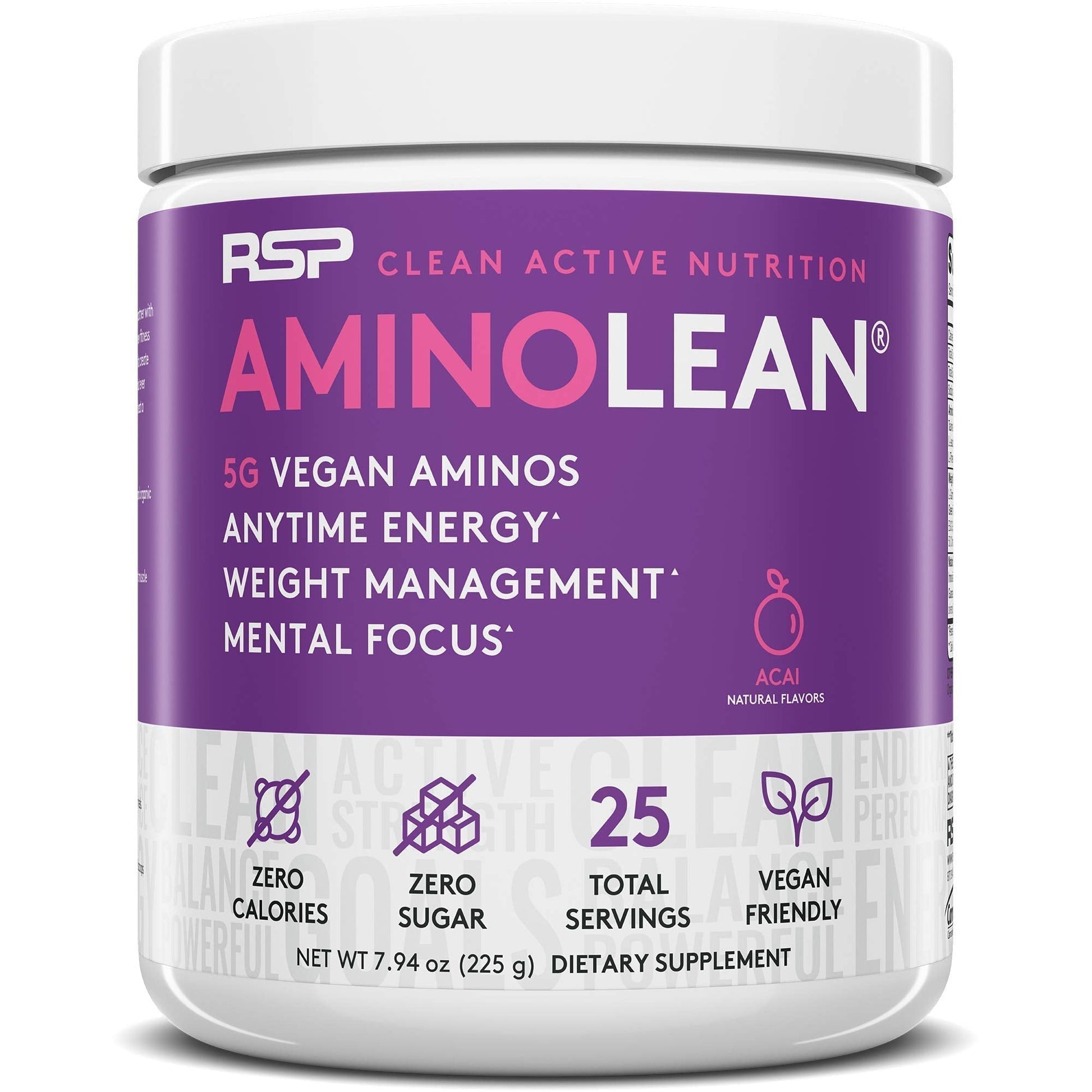 RSP NUTRITION Vegan AminoLean Pre Workout Energy (Acai 25 Servings) with AminoLean RSP NUTRITION buy supplements canada