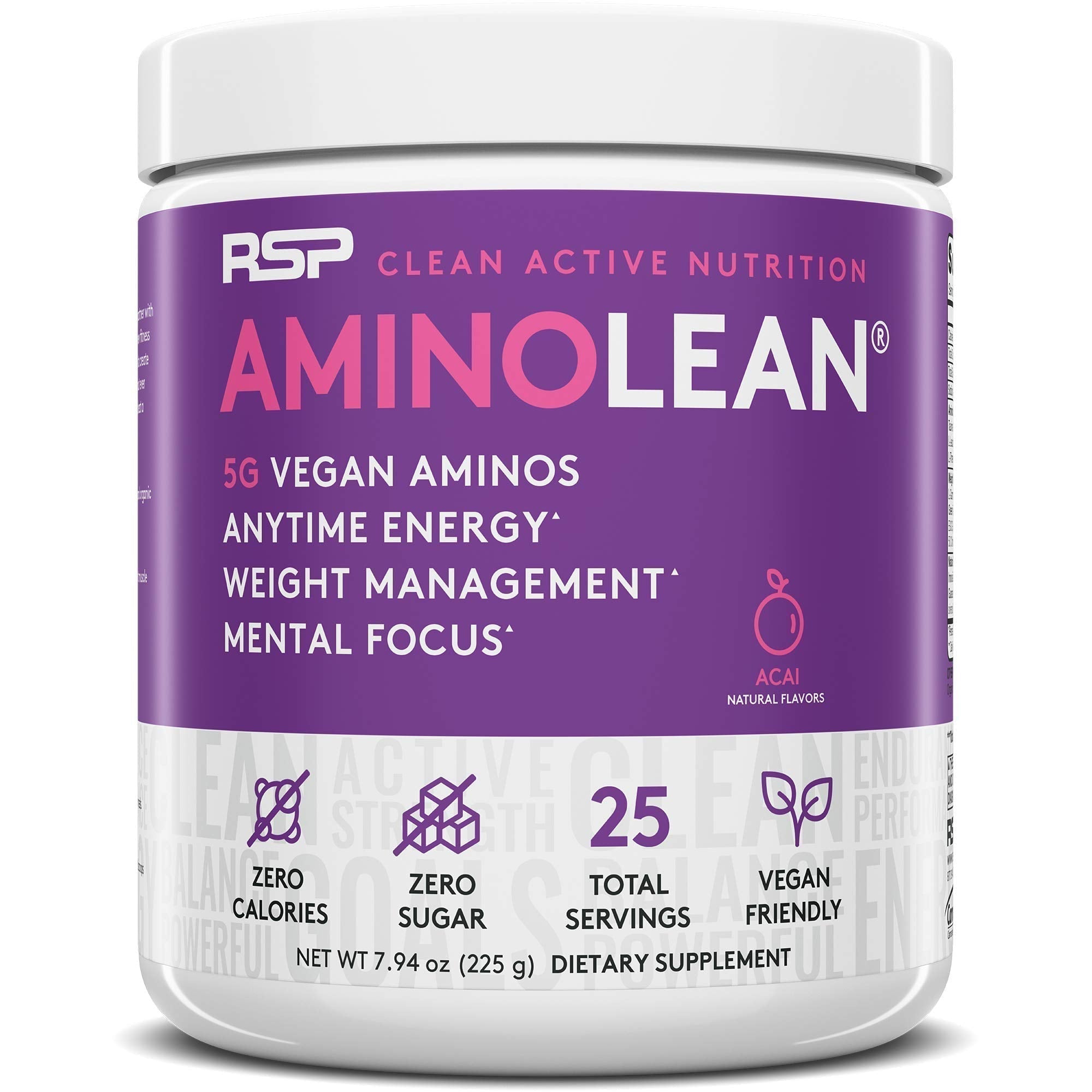RSP NUTRITION Vegan AminoLean Pre Workout Energy (Acai 25 Servings) with AminoLean RSP NUTRITION buy supplements canada