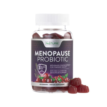 Menopause Supplements for Women - Menopause Probiotic Gummy - Women’s Menopause Relief for Hot Flashes, Night Sweats & Mood Swings with Black Cohosh & Cranberry - Non-GMO, Vegan - 60 Gummies Built by Nature buy supplements canada