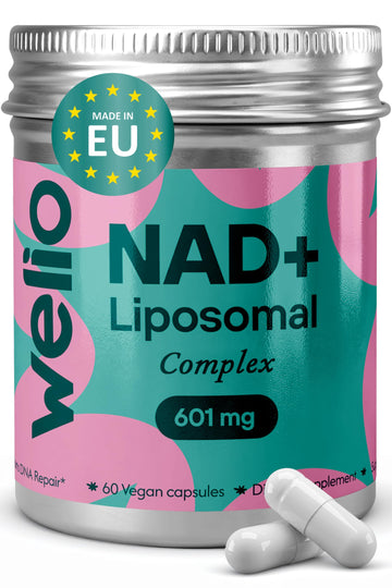 Liposomal NAD Supplement 601mg | Third-Party Tested, High Purity NAD+ | Anti-Aging & Cellular Health | NMN Supplement Alternative | Advanced NAD+ Supplement for Women & Men – 60 Capsules Welio buy supplements canada