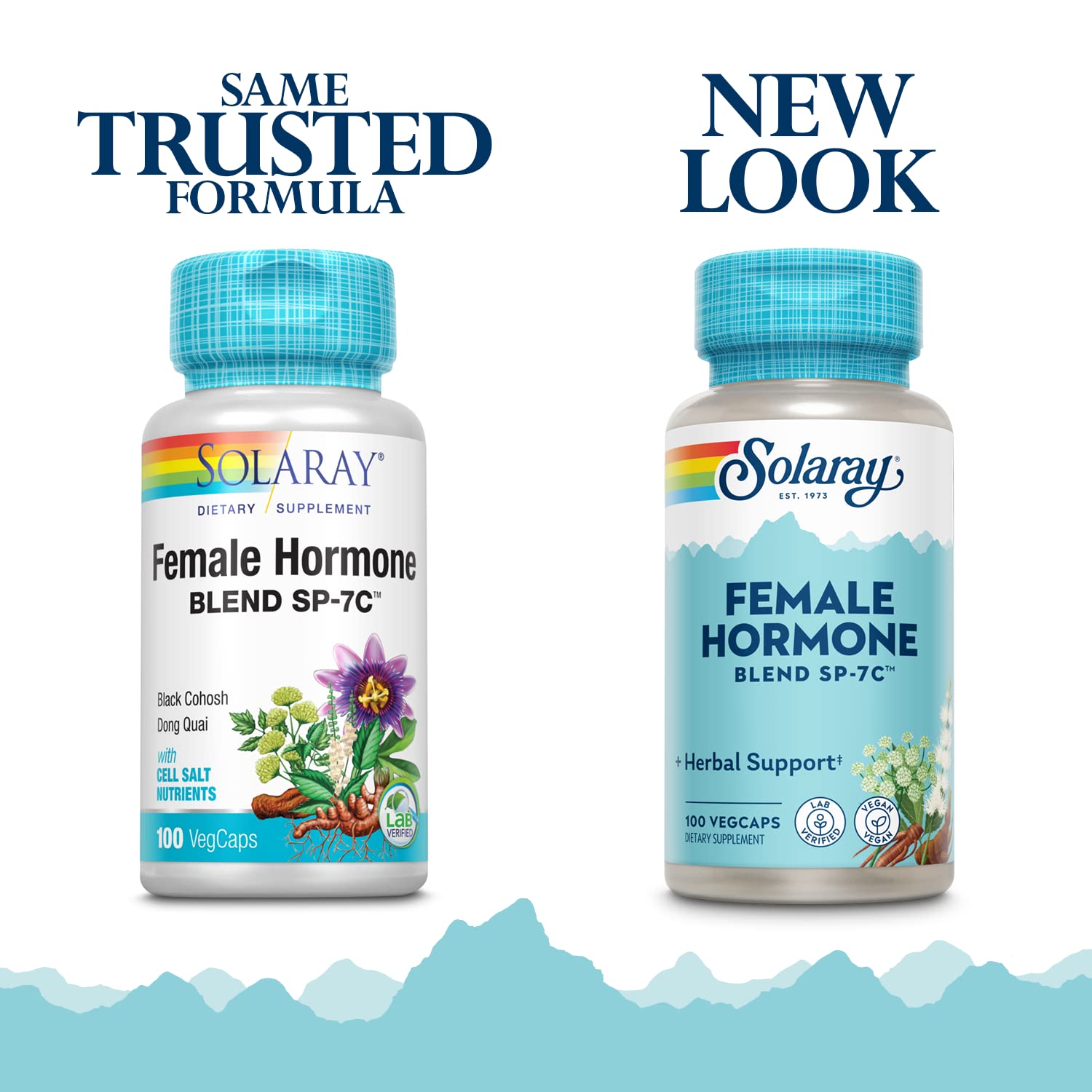 SOLARAY Female Hormone Blend SP-7C | W/Black Cohosh, Dong Quai, Passion Flower, Wild Yam & More | 100 VegCaps, 50 Serv. SOLARAY buy supplements canada