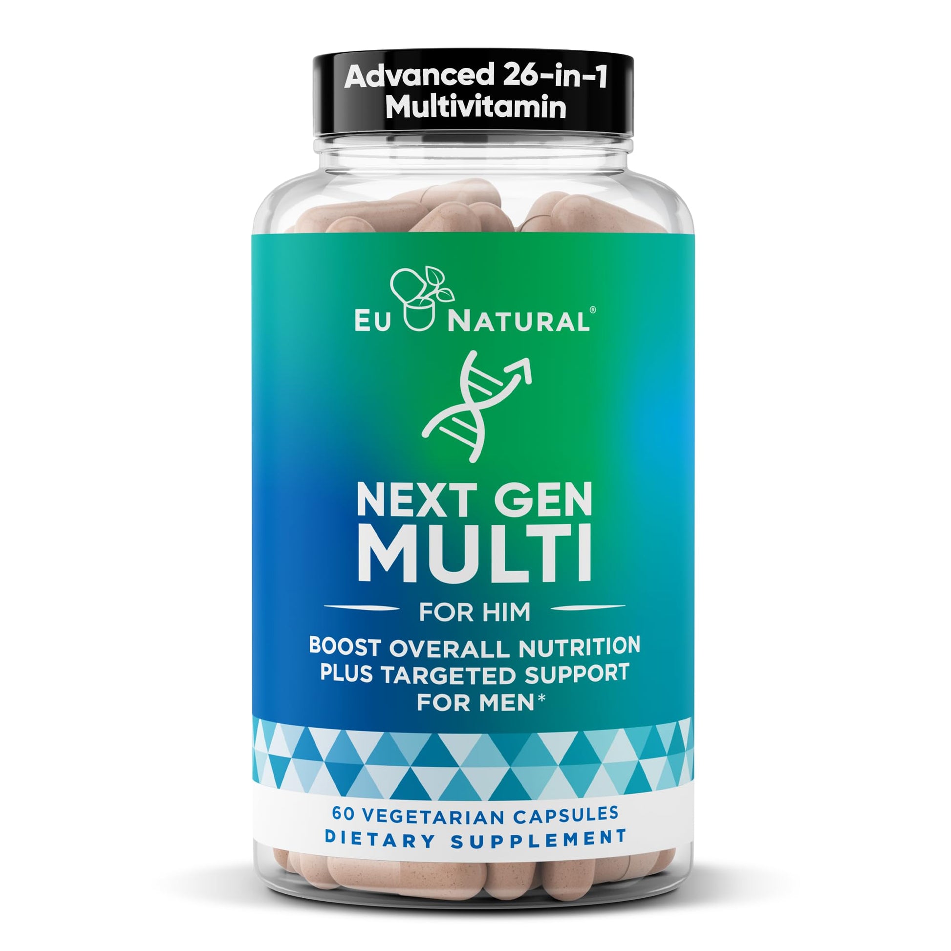 Next Gen Multi for Him Advanced Men’s Multivitamin Supplement - 26-in-1 Multiblend for Beard & Hair Growth, Men’s Reproductive Health, Metabolism, Heart, Skin, Eu Natural buy supplements canada