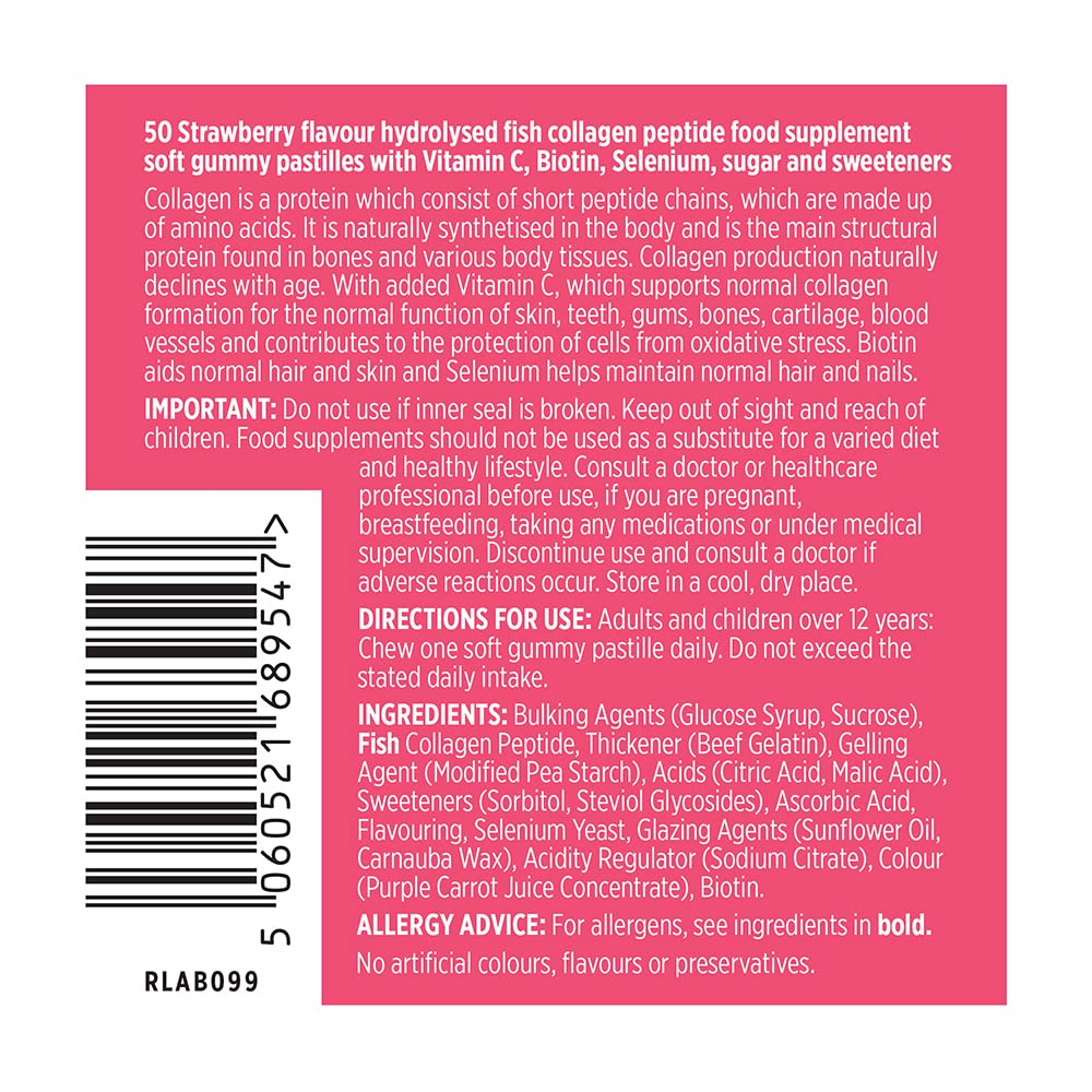 Vitawell Collagen Total Beauty Gummies | 50 Strawberry Flavour Gummies Vitawell buy supplements canada