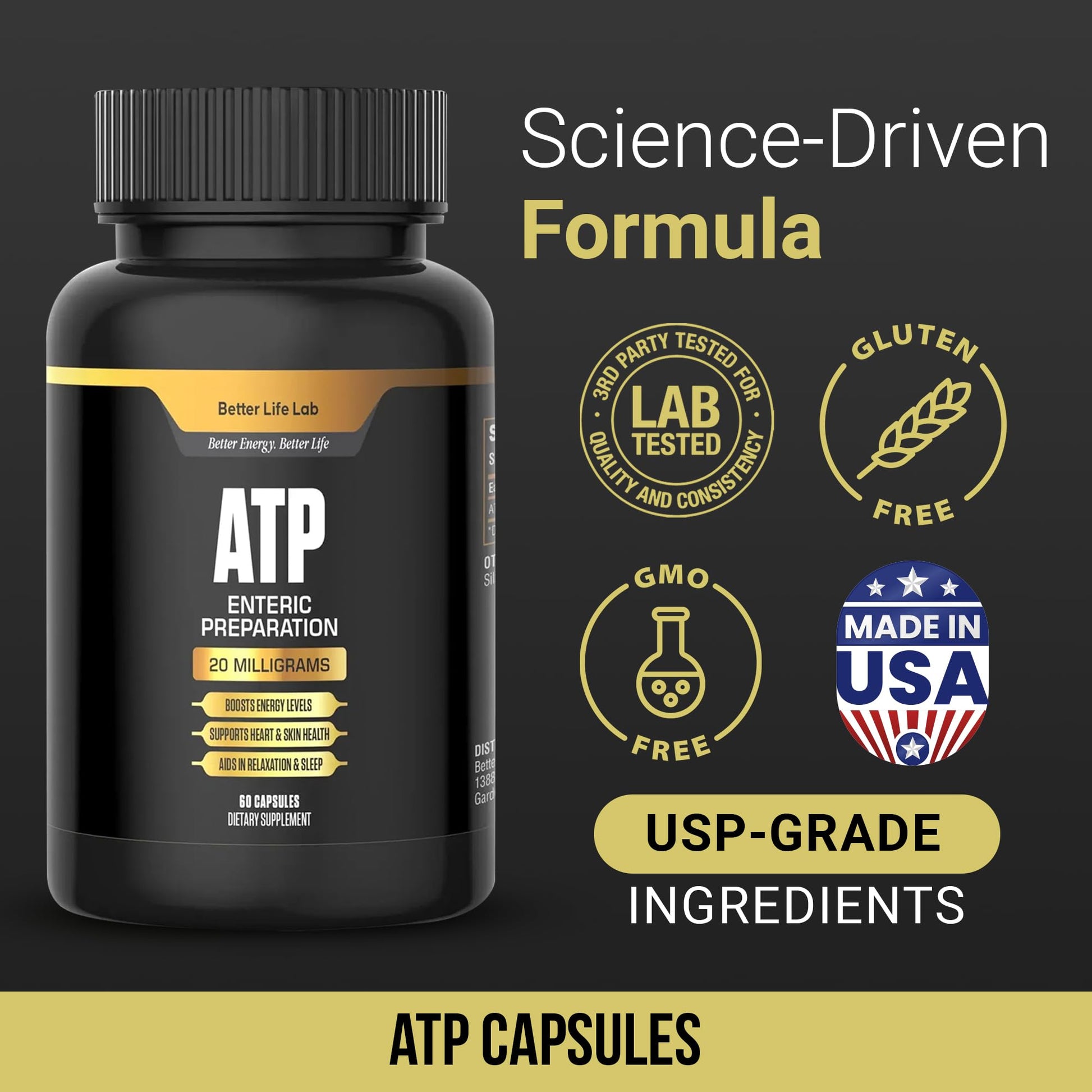 BETTER LIFE LAB ATP Supplement – Supports Cellular Energy Production, Mitochondrial Function & Active Lifestyles BETTER LIFE LAB buy supplements canada