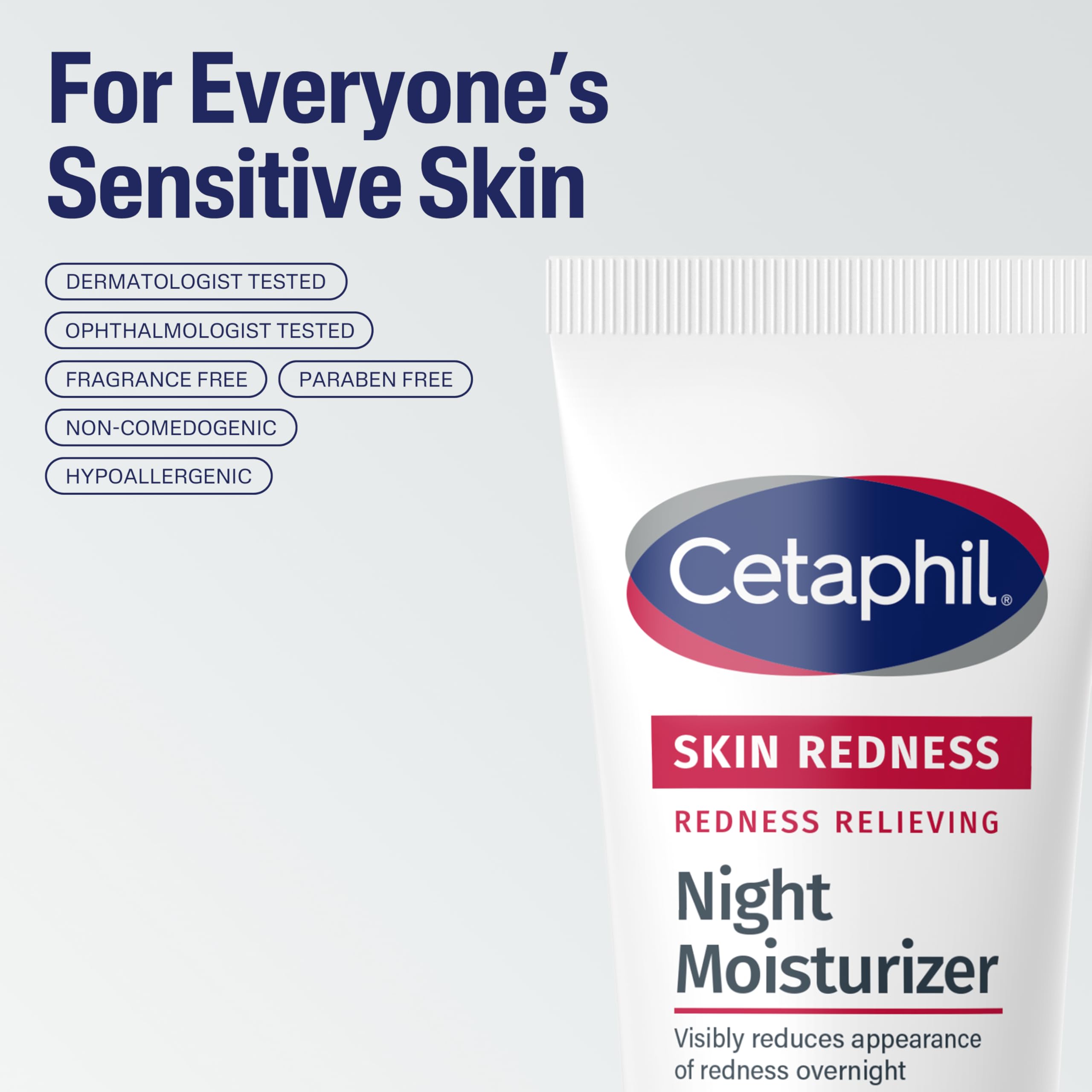 Cetaphil Night Cream, Redness Relieving Night Moisturizer for Face, 1.7 fl oz, For Dry, Redness-Prone Skin, Hypoallergenic, Fragrance Free Cetaphil buy supplements canada