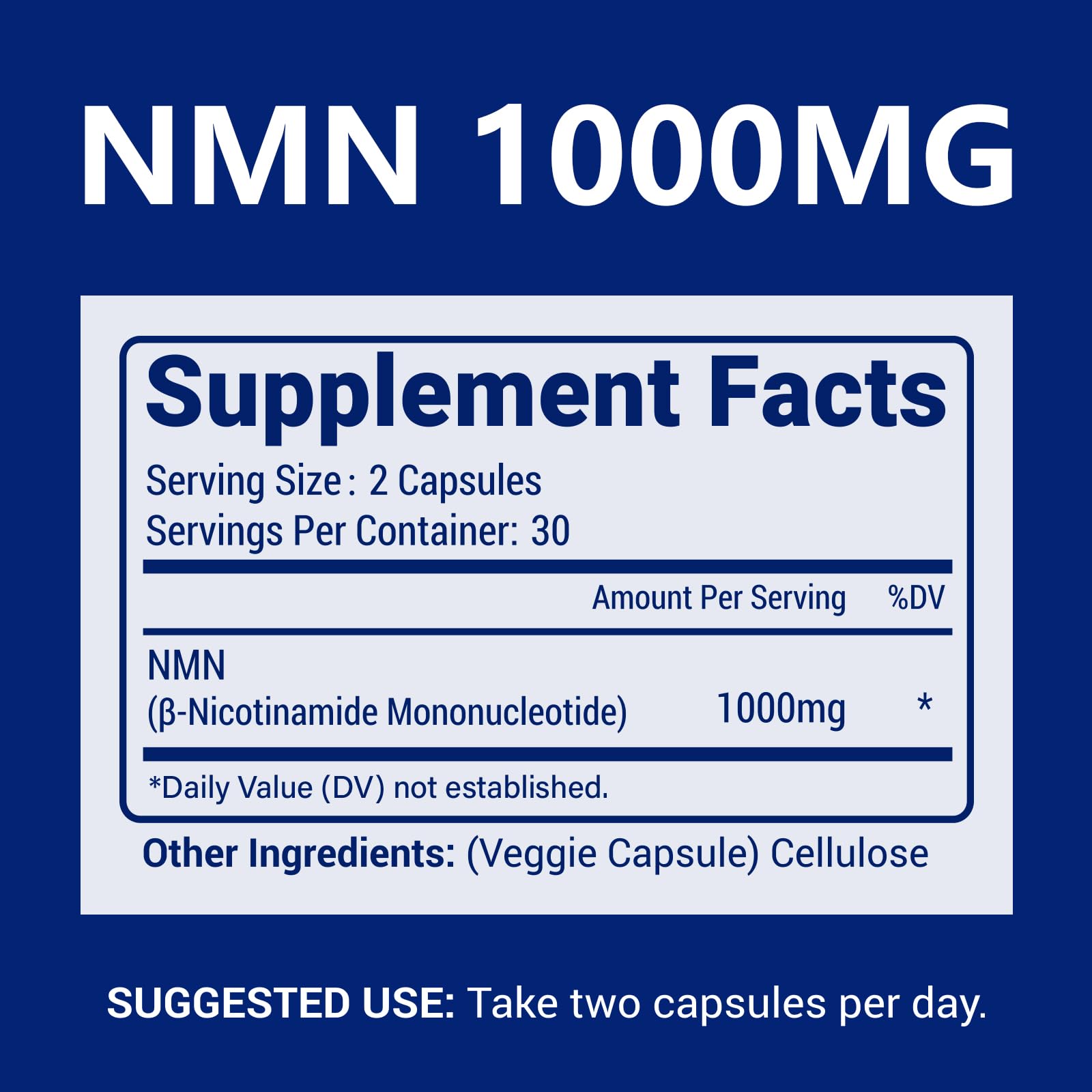 NMN 1000mg Per Serving Maximum Strength - 99% Pure NMN (Nicotinamide Mononucleotide) for NAD, Cell, Immune, Energy, Anti-Aging & Longevity, Stabilized NMN Supplements 1000mg - 60 Veggie Capsules CFUKING buy supplements canada