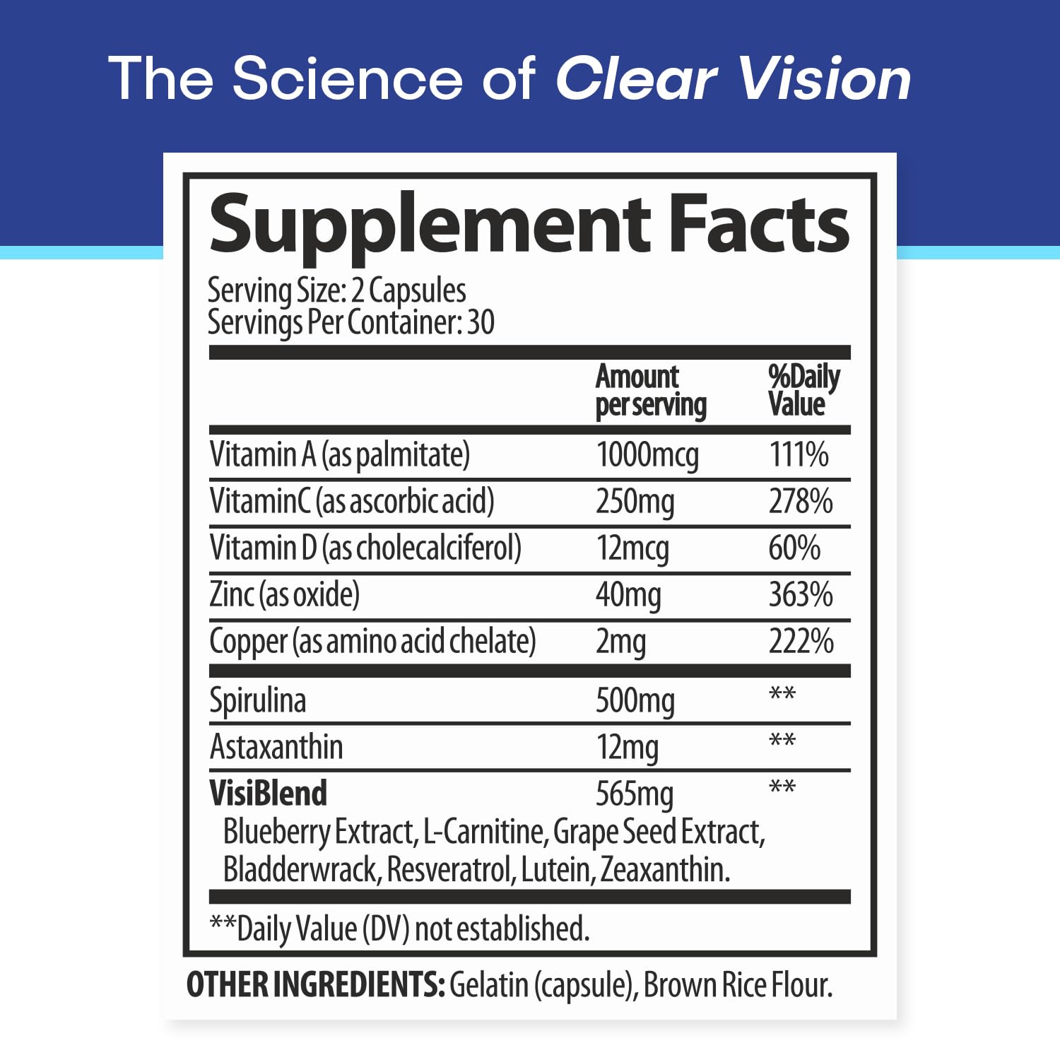 VisiUltra Eye Health Supplement – 14 Essential nutrients for Clear Vision, Blue Light Protection, and Long-Term Eye Health. Supports Clarity and Eye Wellness. 60 Capsules. (1 Pack) VisiUltra buy supplements canada