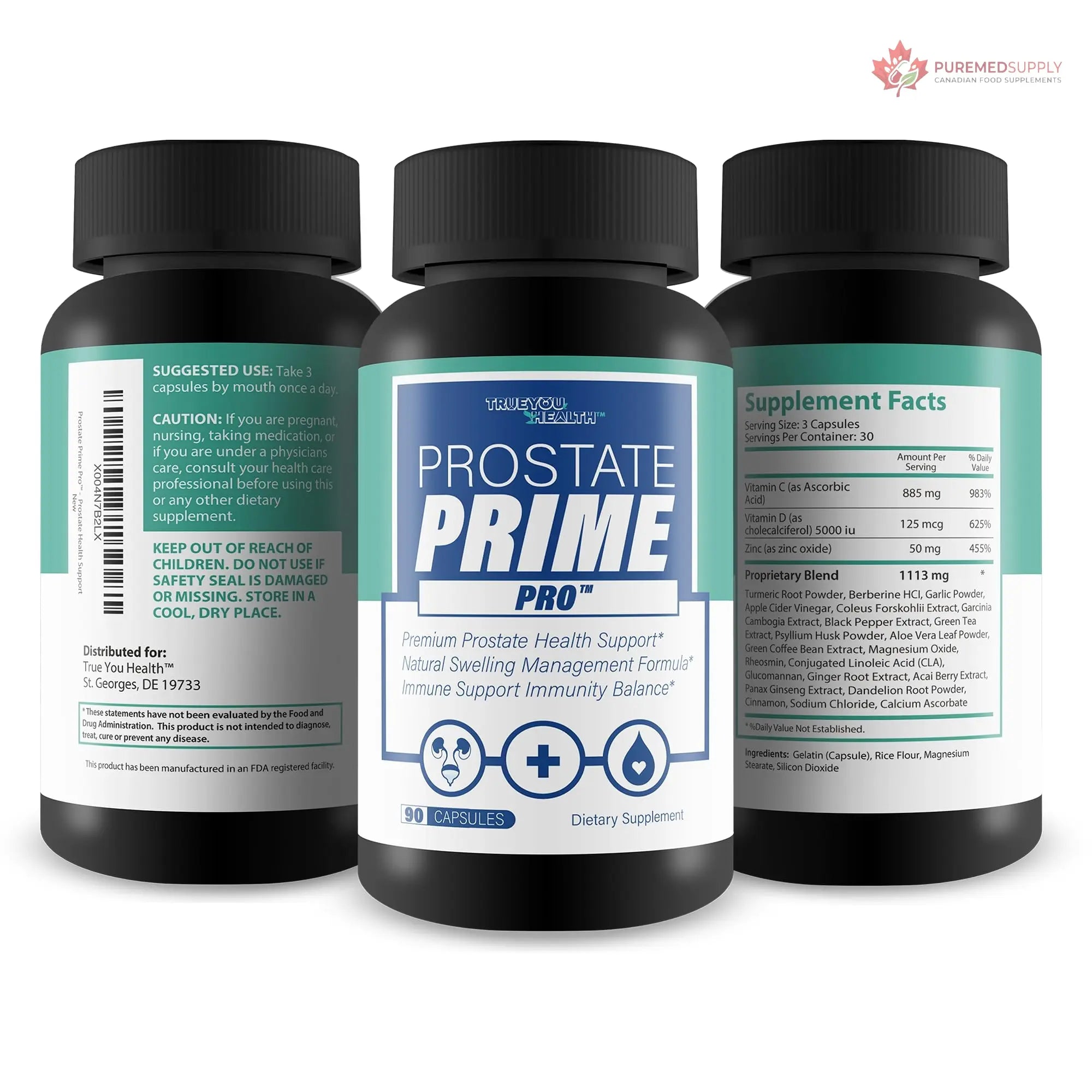 Prostate Prime Pro - Improved Formula - Our Best Prostate Support Supplement For Men’s Health - Natural Prostatitis Prostate Health - Natural Prostate Remedies - Men Prostate Vitamin Prostaprime Pills True You Health buy supplements canada