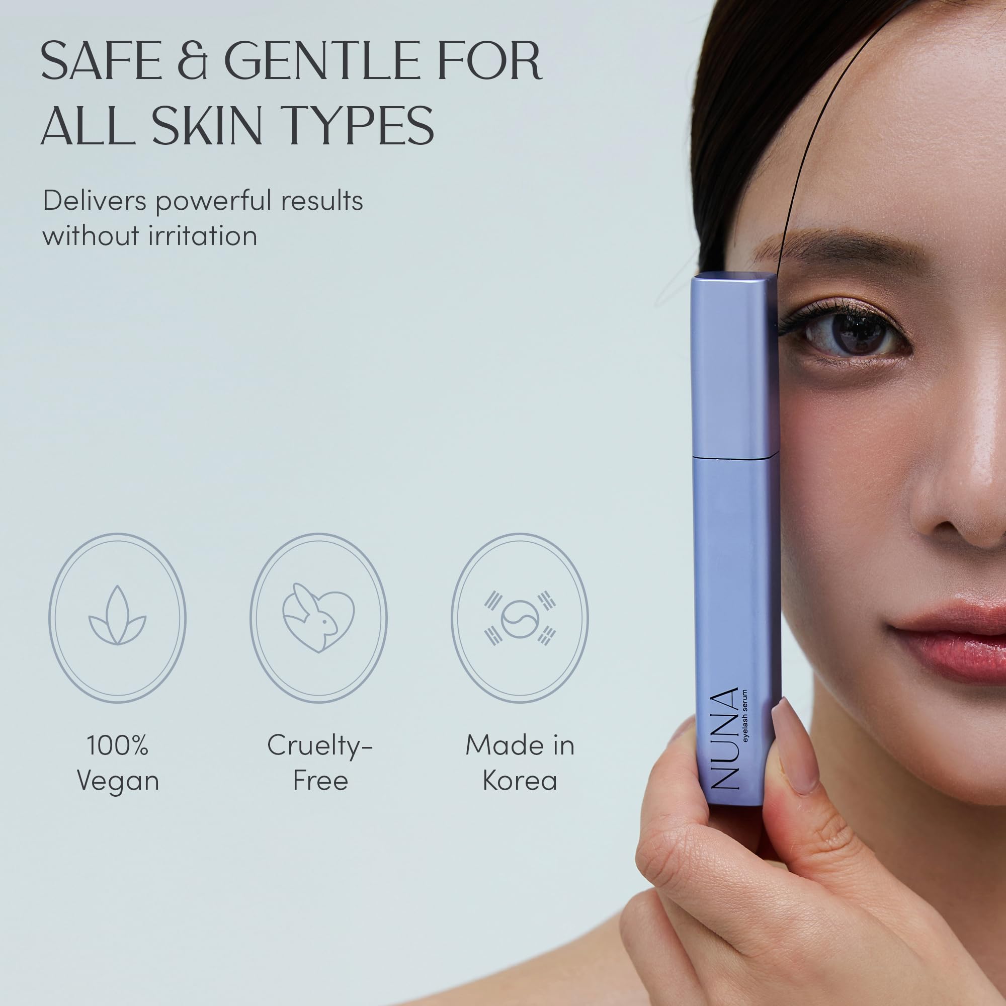 NUNA Eyelash Growth Support Serum 6ml – Eye Lash and Eyebrow Enhancing Serum for Women & Men with Biotin - Korean Multi Peptide & Natural Extracts NUNA buy supplements canada