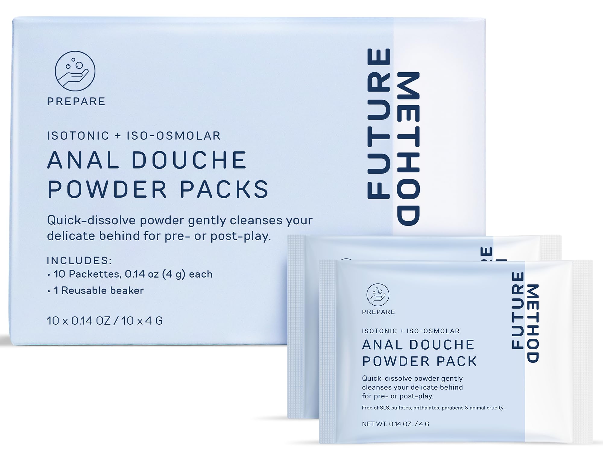 Anal Douche Powder 10 Packs with Reuseable Beaker - pH Balanced & Soothing Anal Flush Cleanser FUTURE METHOD buy supplements canada
