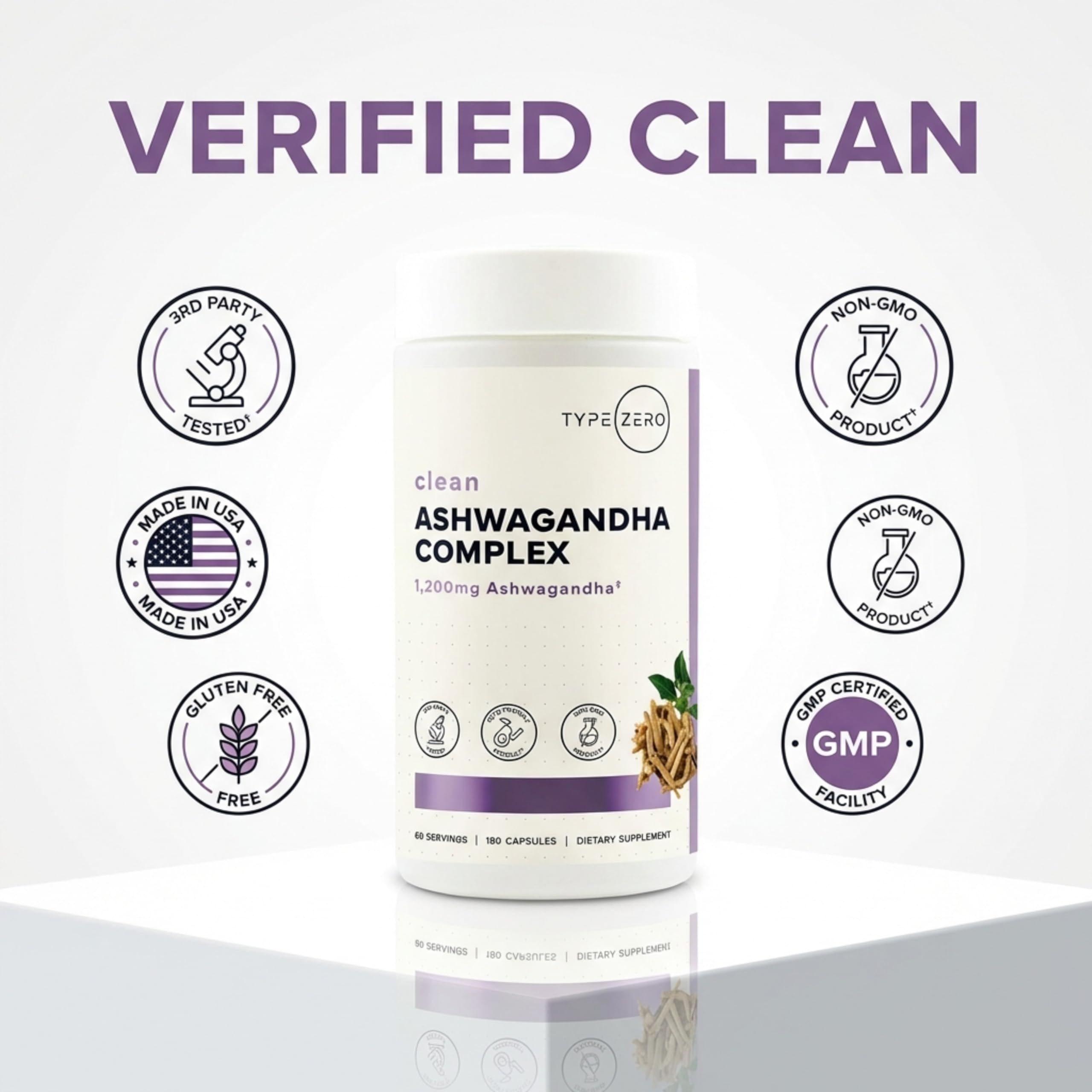 Type Zero KSM-66 Ashwagandha Root Extract 1,200mg, 60 Servings - High Potency 5% Withanolides - with Turmeric, Rhodiola Rosea and BioPerine Black Pepper Extract - 180 Veggie Caps Type Zero buy supplements canada