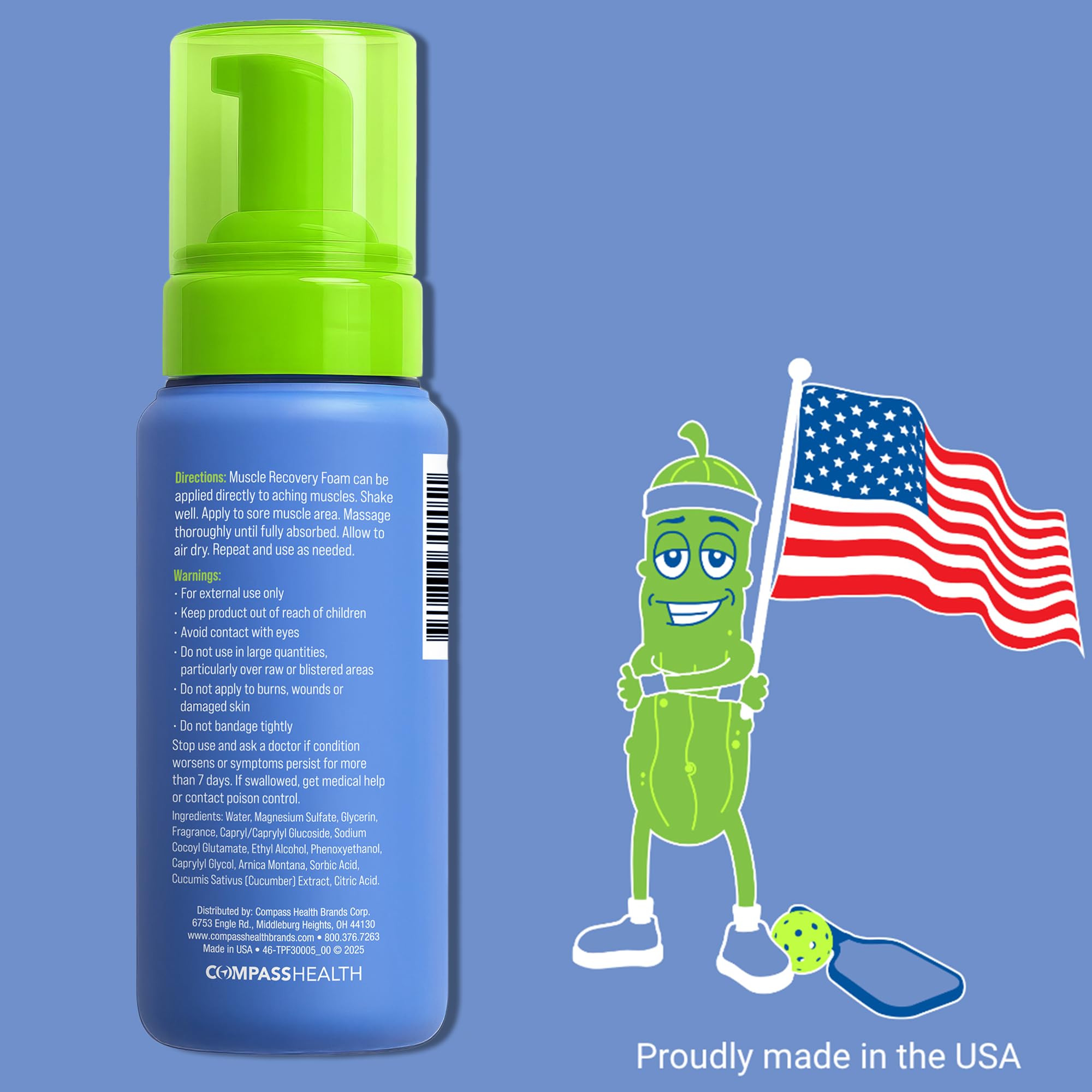 PickleBalm Pickleball Post-Game Foam Muscle Cramp Relief and Relaxer with Magnesium Sulphate, Arnica & Cucumber Extract for Pain and Leg Cramps, Sore Muscle Relief, 7.1oz Bottle PickleBalm buy supplements canada