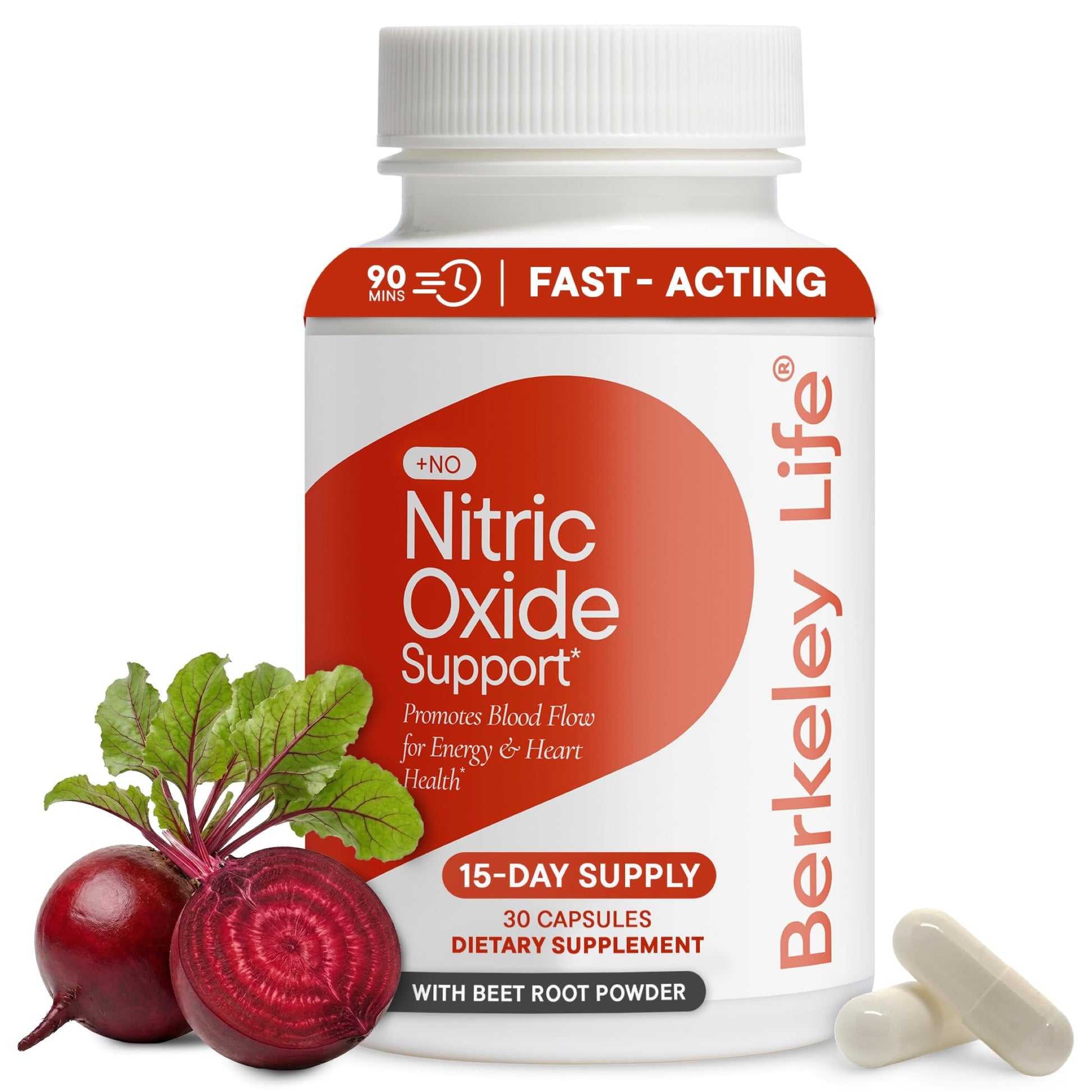 Berkeley Life Nitric Oxide Support Supplement - Nitric Oxide Booster for Men & Women - Blood Flow & Circulation with Beet Root Powder to Support Energy, Berkeley Life buy supplements canada