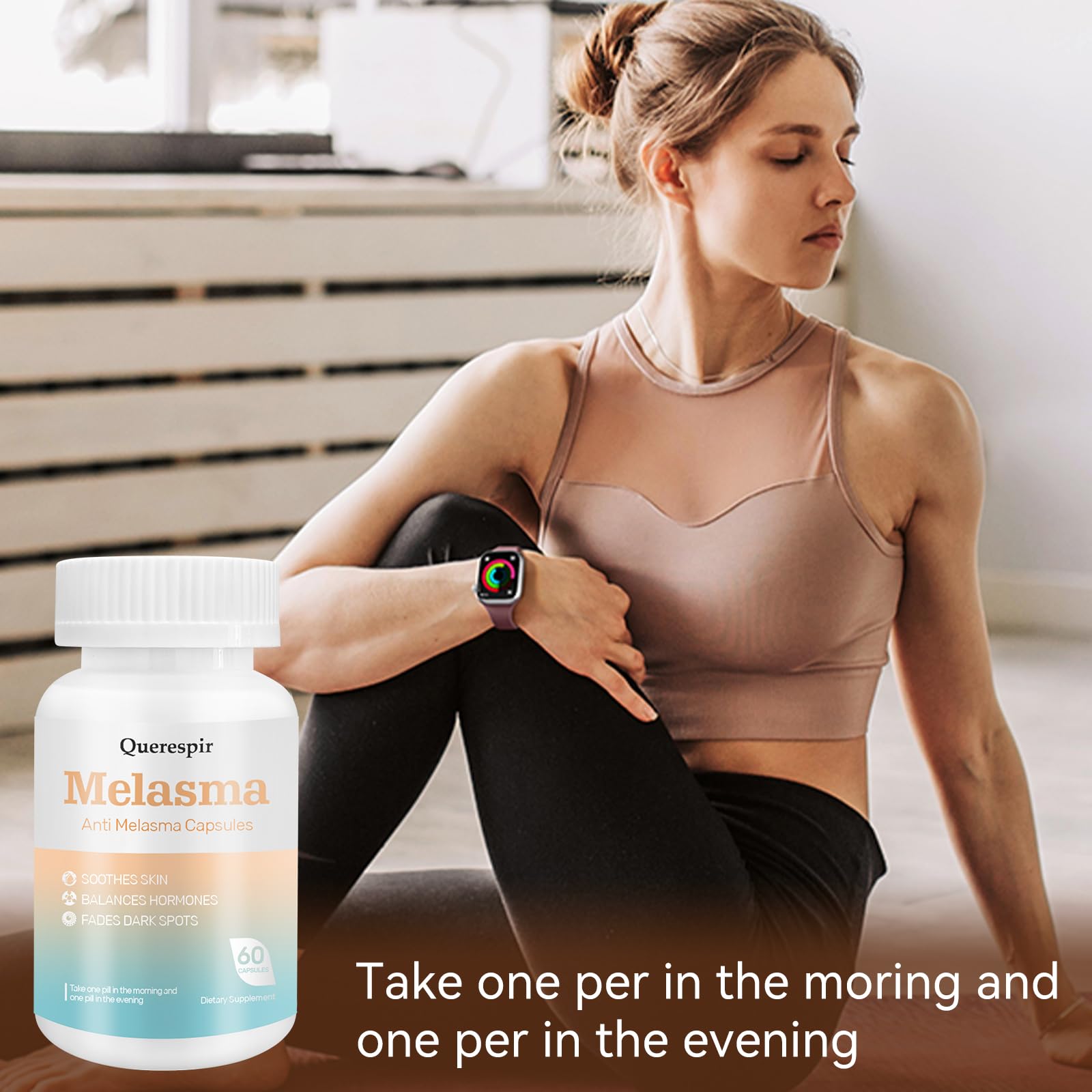 Melanina Anti-Melasma Capsule, Melasma Dark Spot Remover, Melanin Supplement, Spots Remover for Face & Body, Vitamin C & Turmeric Extract, Brightens & Even Skin Tone - 60 Capsules Querespir buy supplements canada