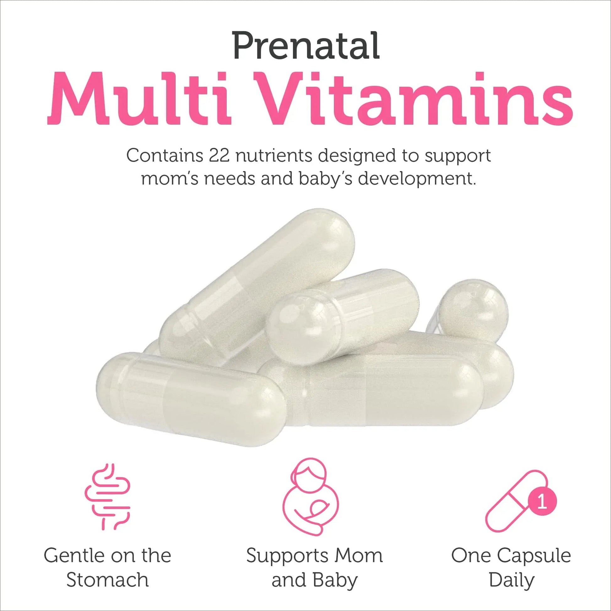 Zahler - Total One Prenatal Vitamins for Women (120 Count) Daily Multi Vitamin Prenatals with Folic Acid, Iron, Zinc Zahler buy supplements canada