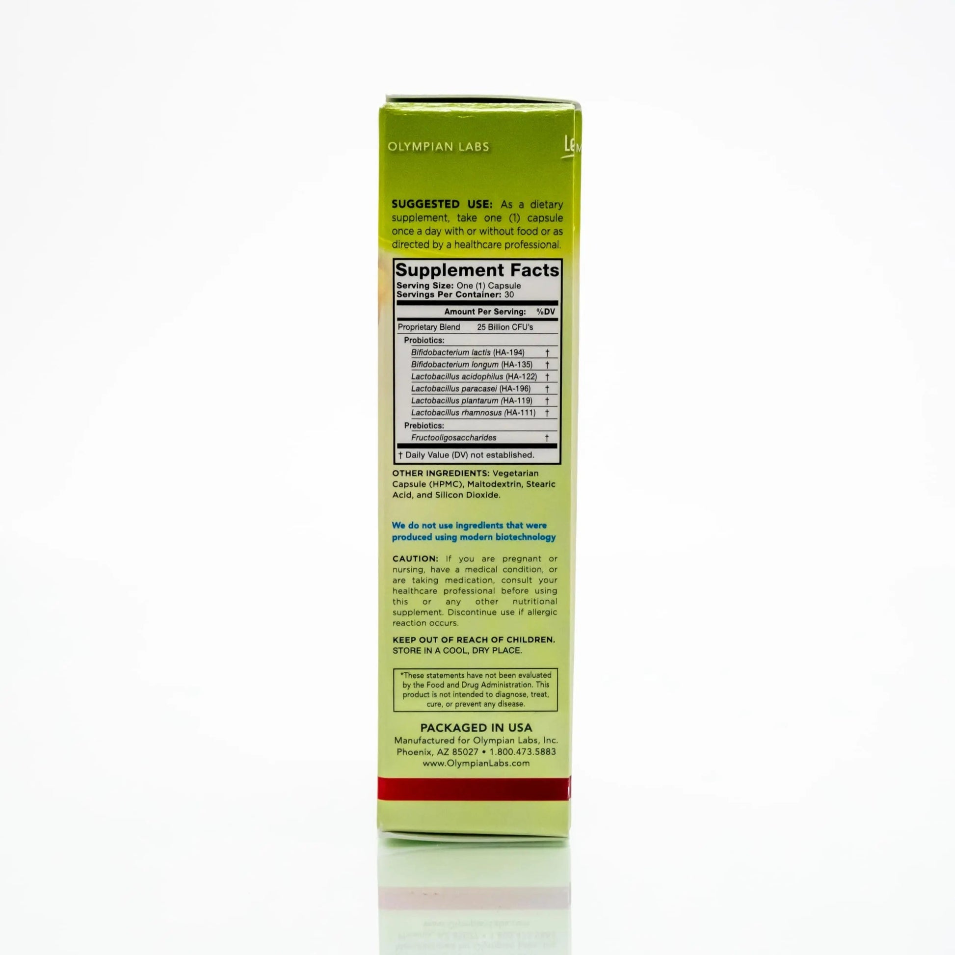 Olympian Labs Complete Prebiotic and Probiotic Supplement - 25 Billion Live Shelf Stable Cultures - 30 Vegetarian Capsules Olympian Labs buy supplements canada