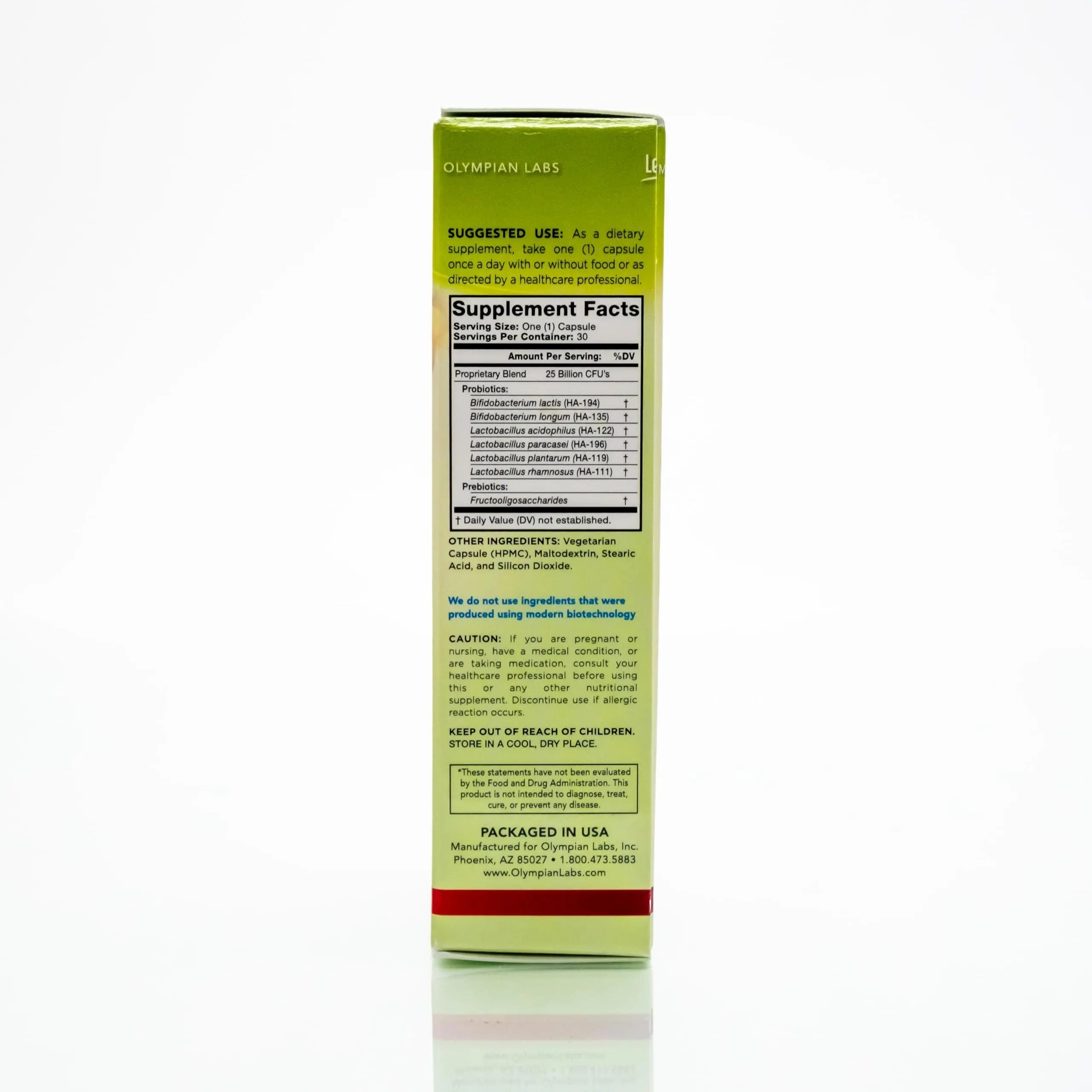 Olympian Labs Complete Prebiotic and Probiotic Supplement - 25 Billion Live Shelf Stable Cultures - 30 Vegetarian Capsules Olympian Labs buy supplements canada