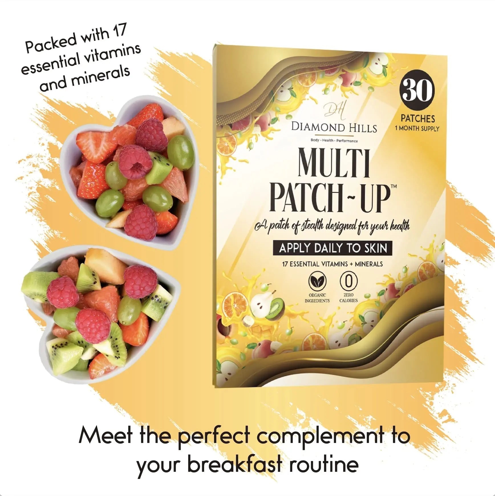 Diamond Hills Multi Patch-Up – 30ct Daily Patches – No Calories & Sugar Free Diamond Hills buy supplements canada