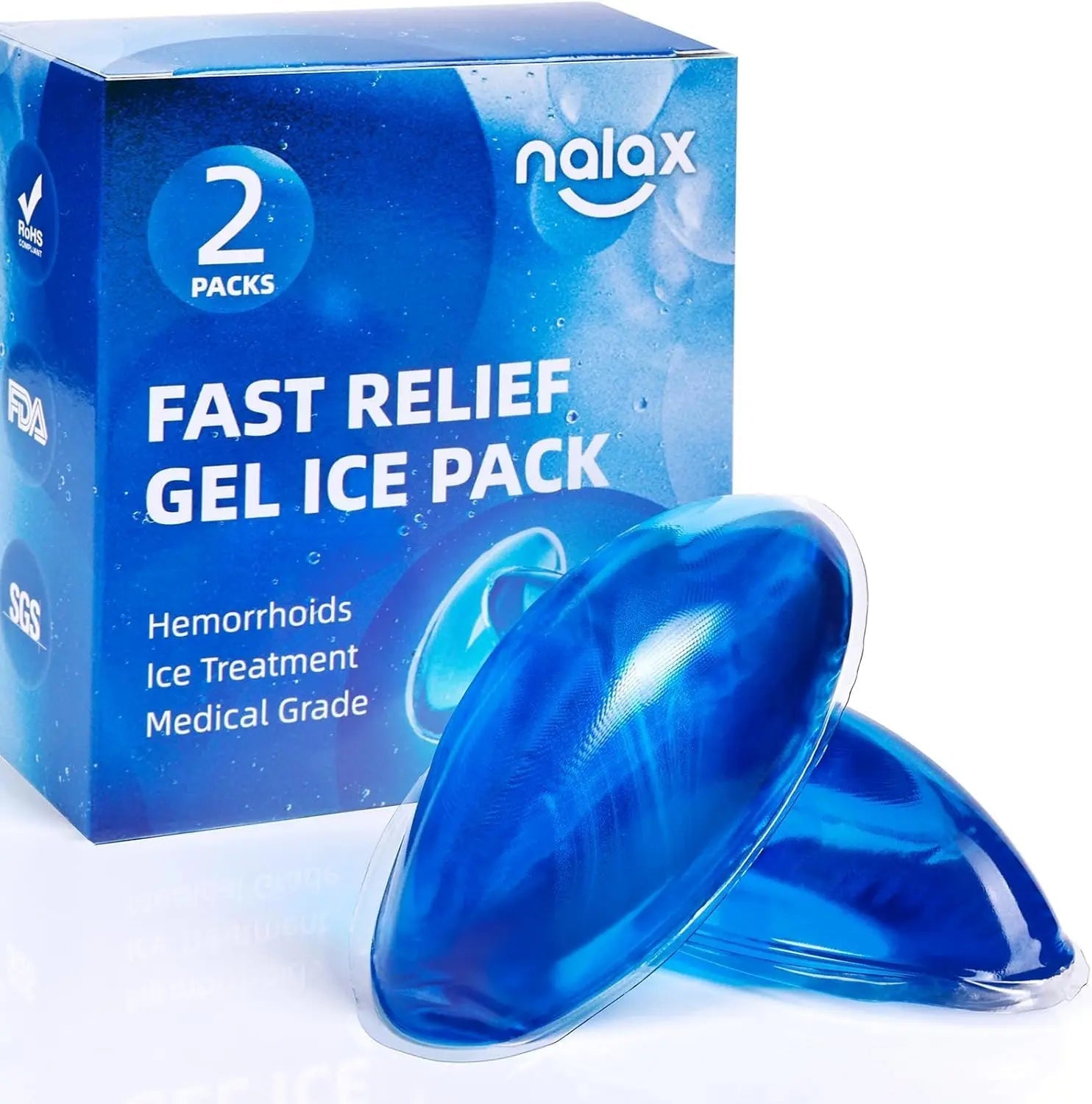 nalax Hemorrhoid Treatment Ice Pack for Fast Relief, FSA-HSA Eligible Cooling Gel Pads, Ultra-Soft, No Mess, Home Use for Hemorrhoid Sufferers & New Moms with Hemorrhoids, Includes 2 Storage Cases nalax buy supplements canada
