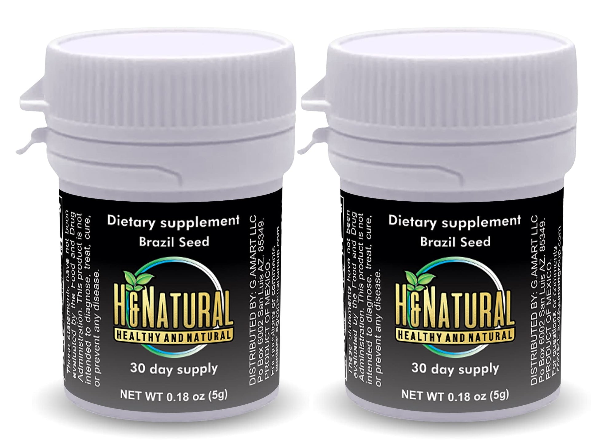 H&Natural 2 Pack! Brazil Seed Dietary Supplement 60 Pieces, Pure Natural Semilla de Brasil H&Natural buy supplements canada