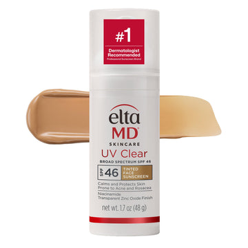 EltaMD UV Clear Tinted Sunscreen for Face, SPF 46 with Zinc Oxide, Oil-Free, Dermatologist Recommended, For Acne-Prone Sensitive Skin, 1.7 oz EltaMD buy supplements canada