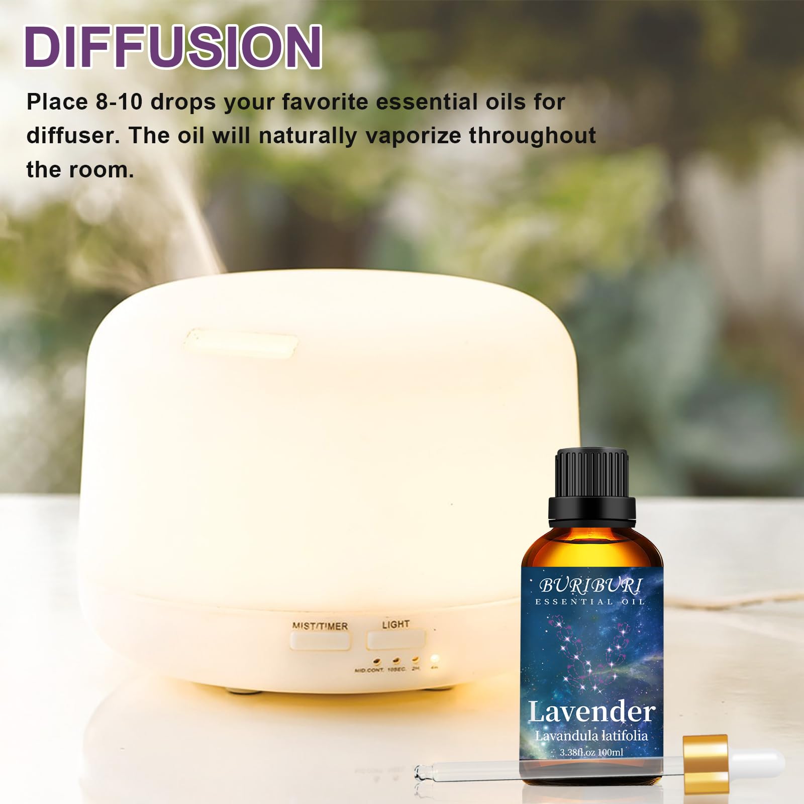 BURIBURI Lavender Essential Oil 100ML, 100% Pure Undiluted, Natural, Organic Aromatherapy Oil Lavender Oils BURIBURI buy supplements canada